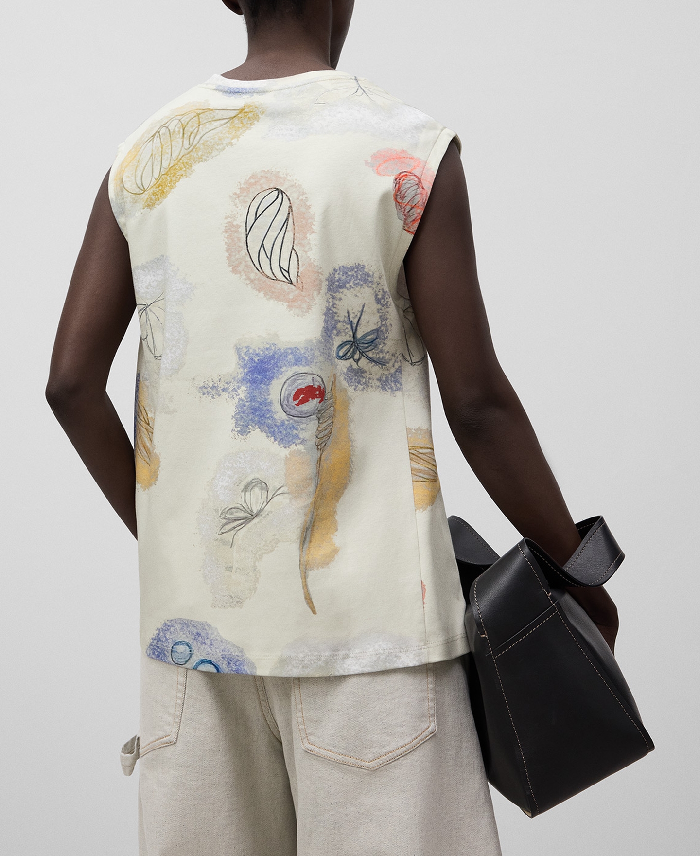Cotton A-line printed T-shirt woman image number 2