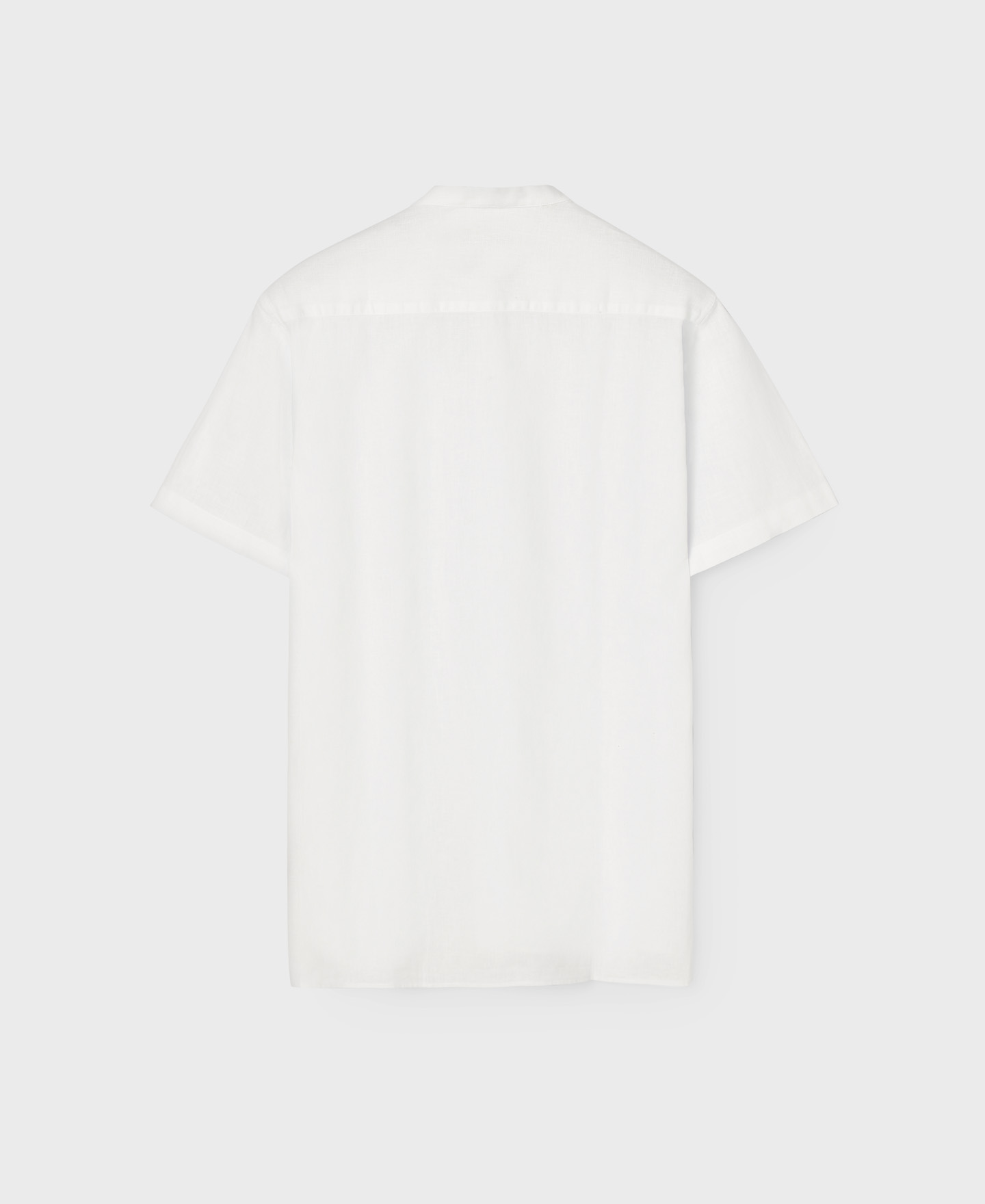 Mandarin collar short sleeve shirt image number 5