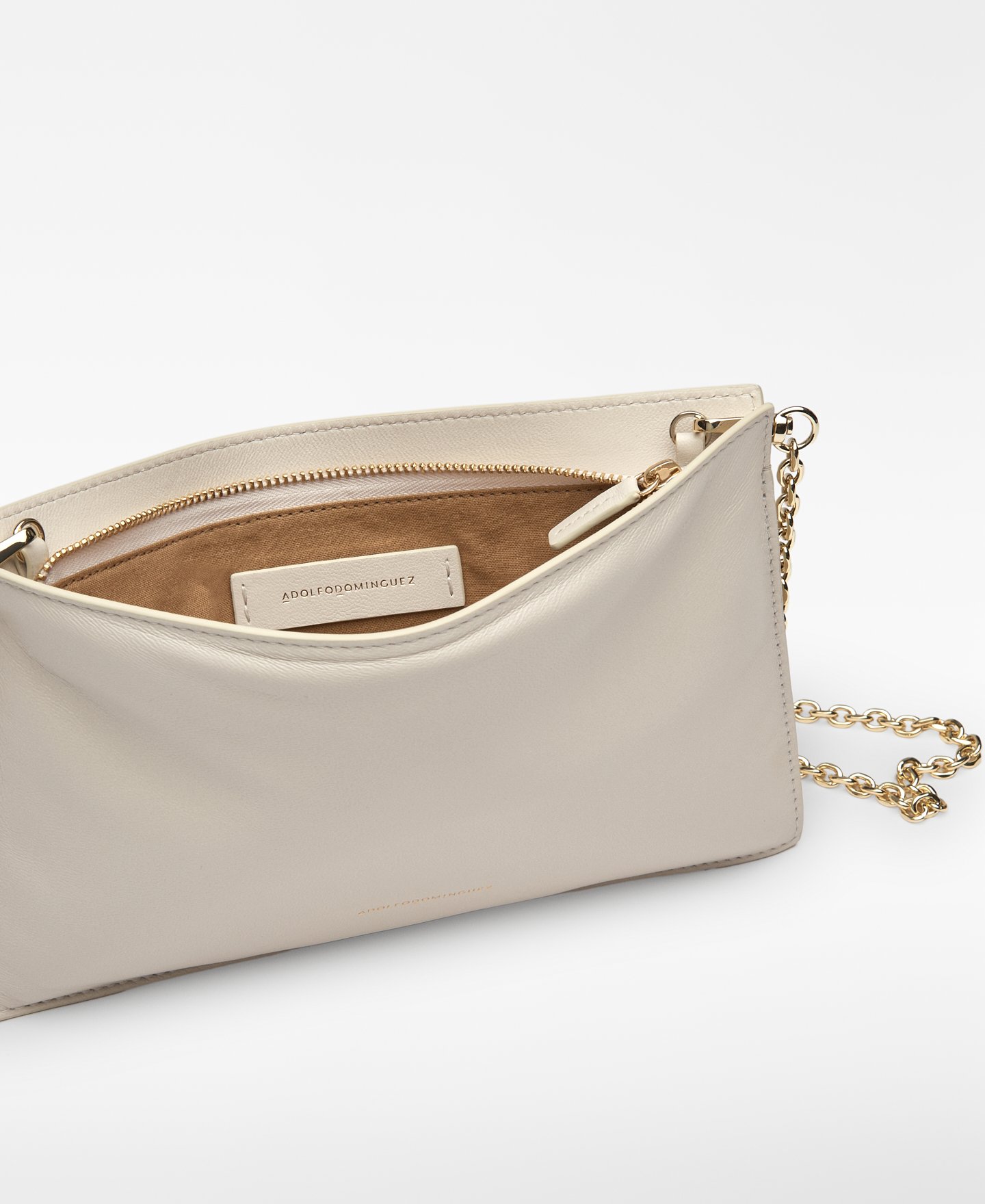 Leather padded clutch woman image number 2