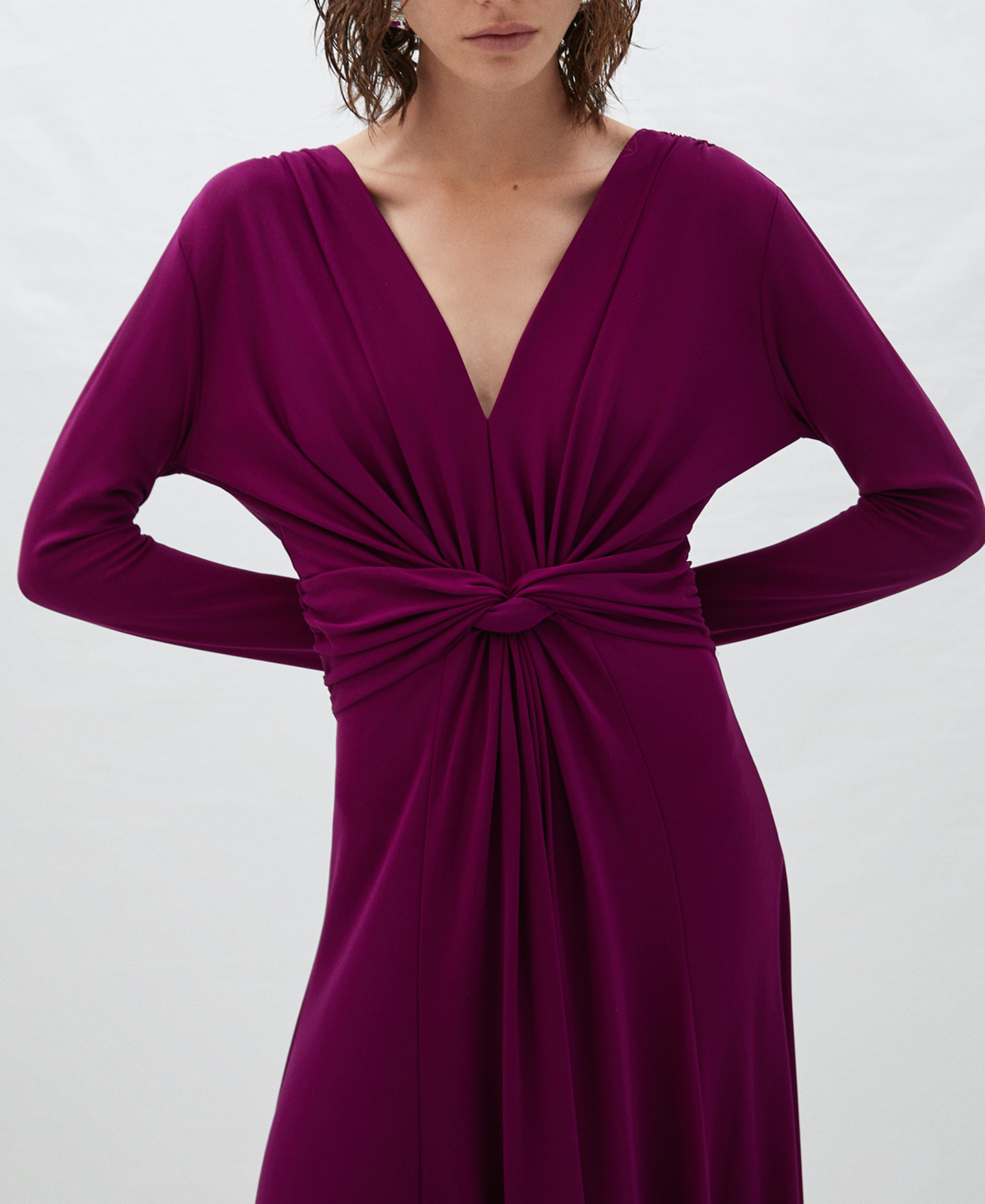 Bougainvillea long dress waist detail image number 0