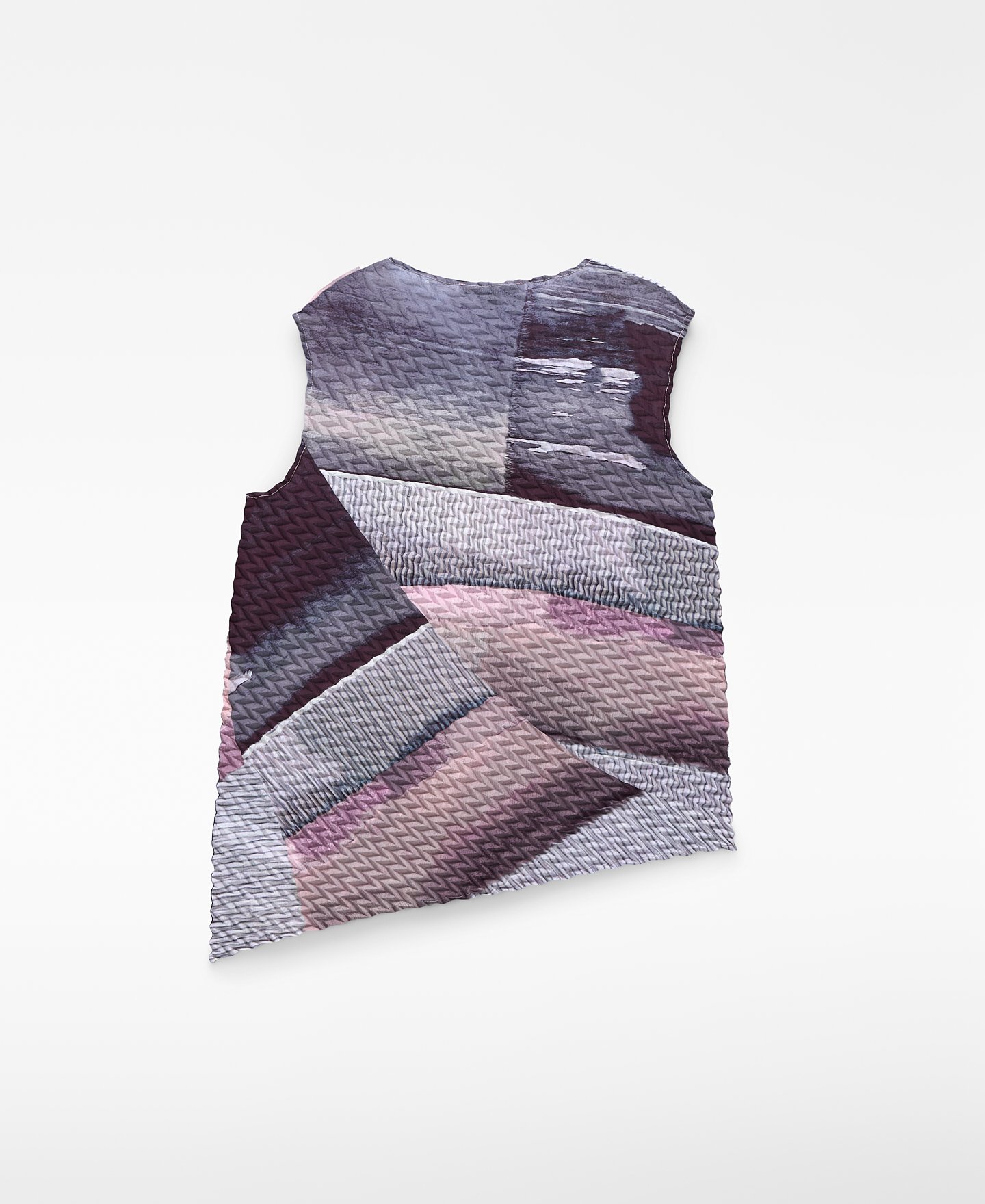 Top asim&eacute;trico crinkle estampado image number 5