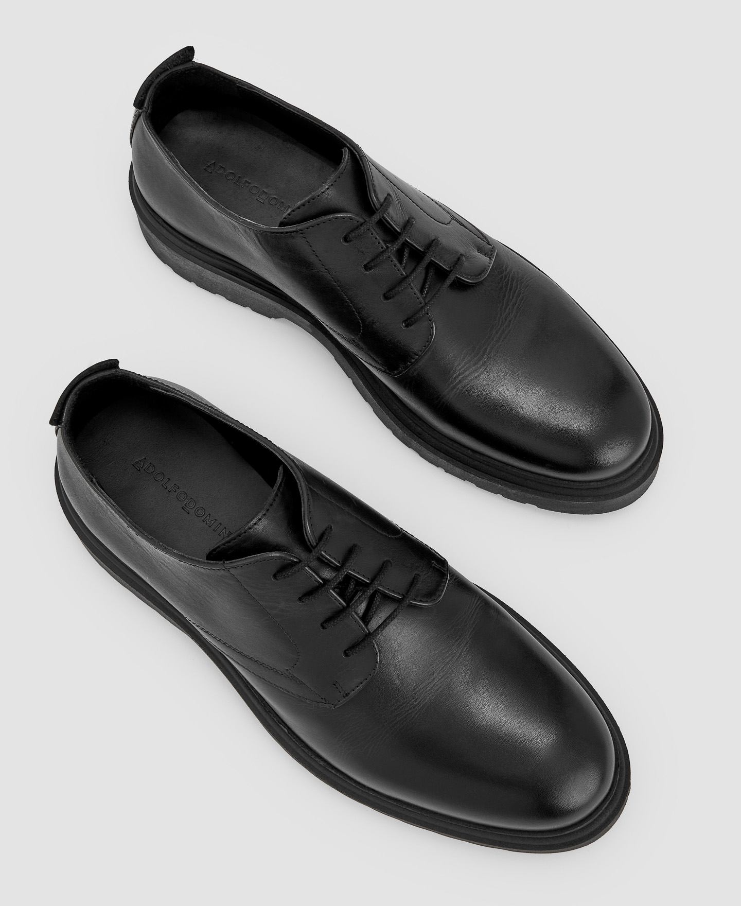 Derby leather shoe image number 1