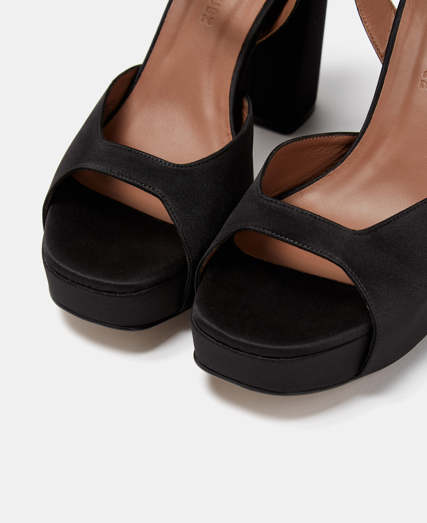 Satin platform sandal image number 1