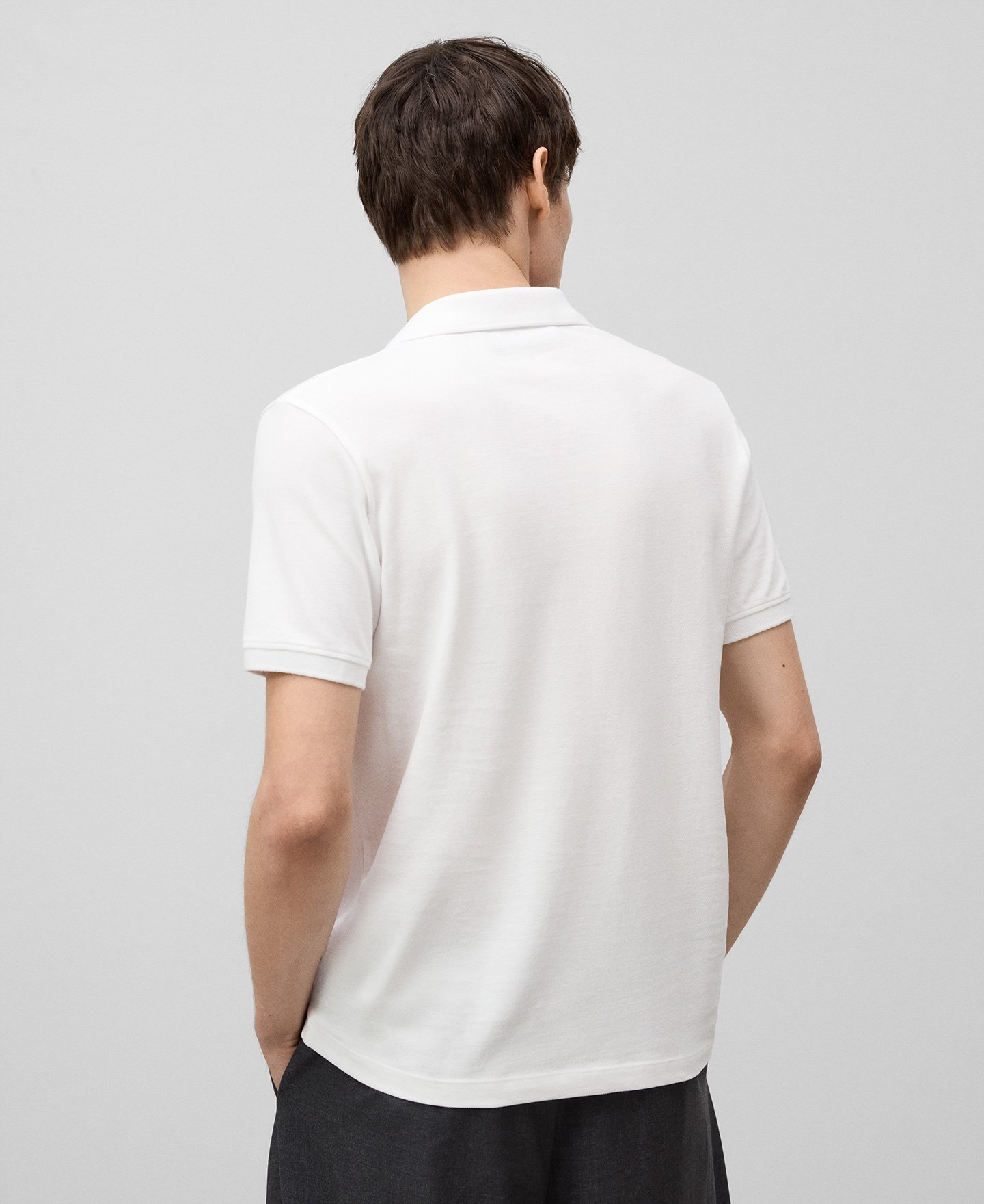 Organic cotton piqué polo shirt man image number 2