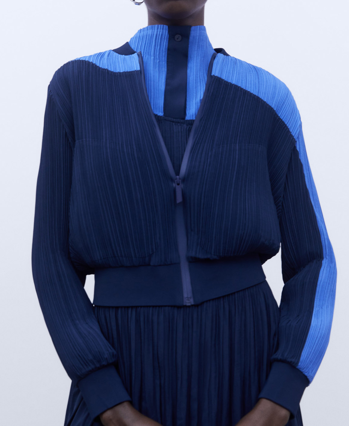 Crinkle bomber jacket image number 0