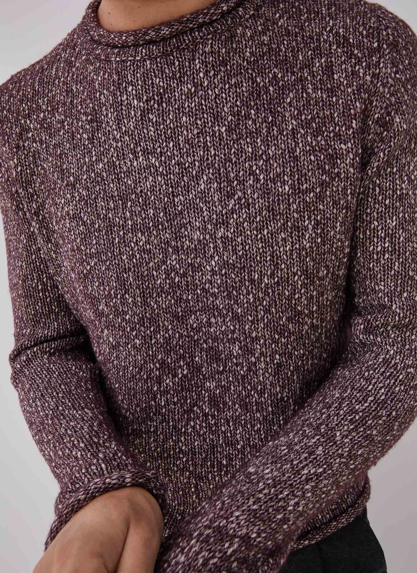 Mottled sweater with roll edges image number 2