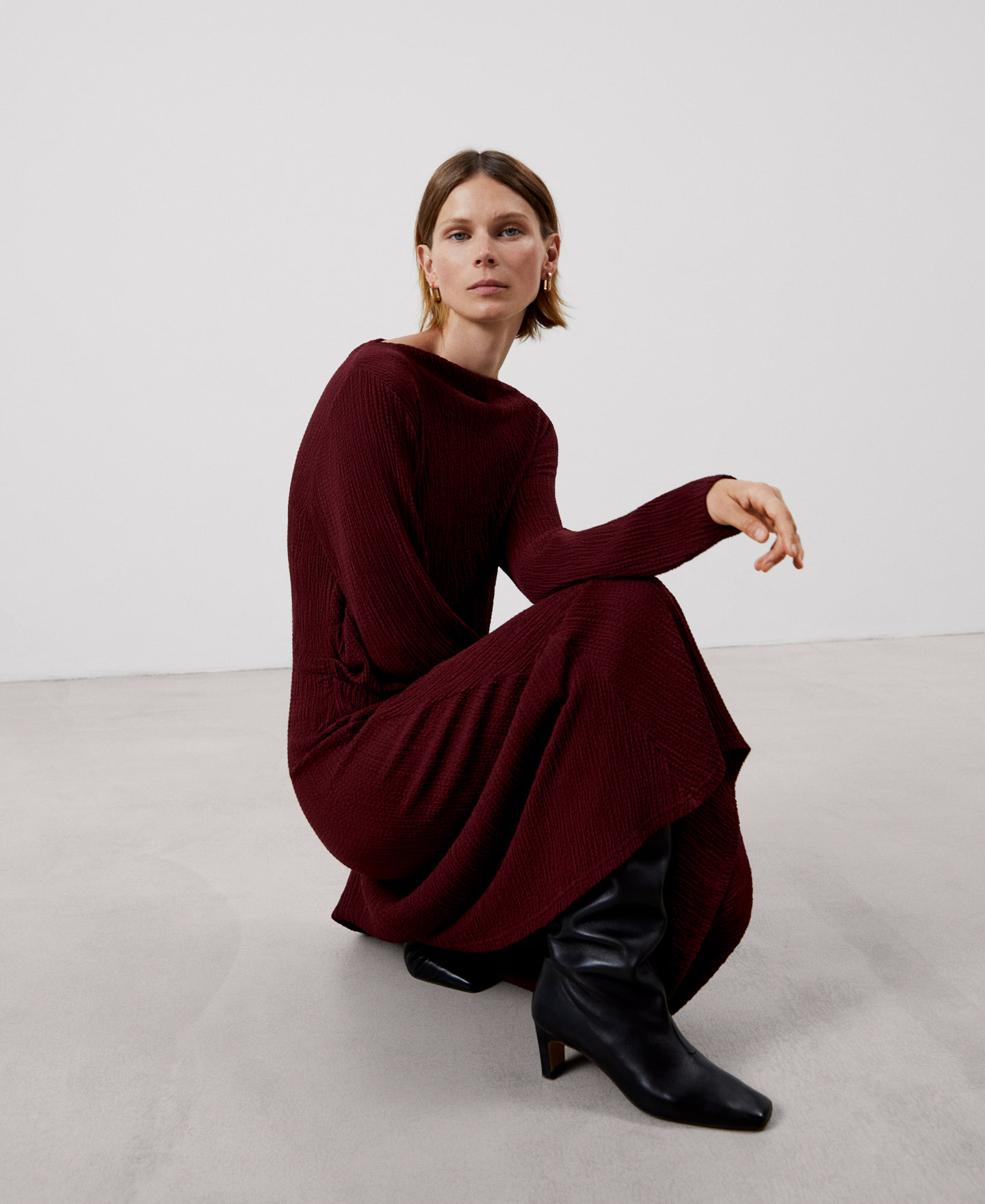 Dolman sleeve long dress image number 5