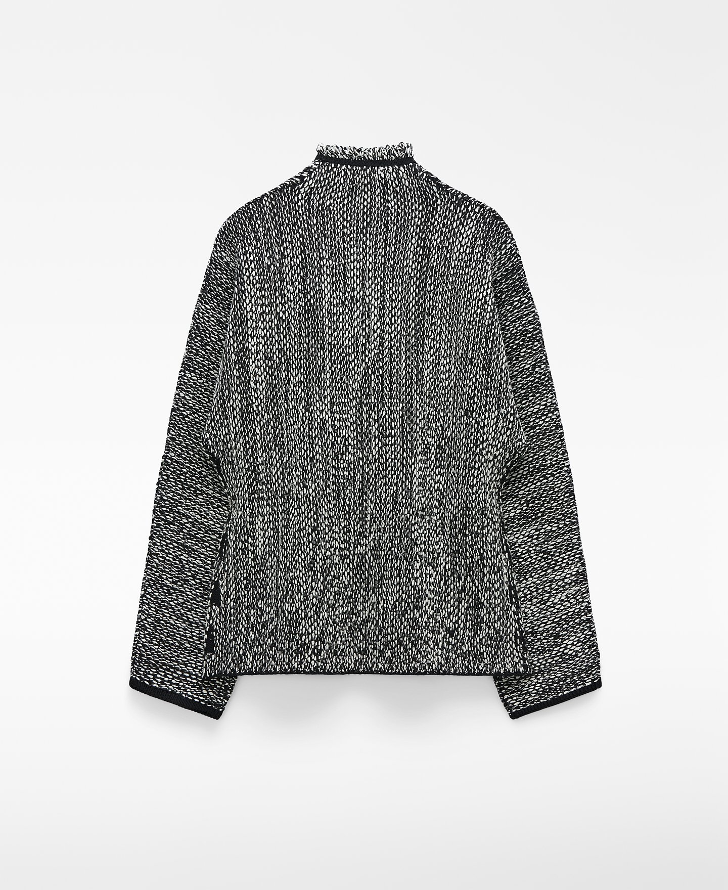 Short blended-knit jacket image number 5