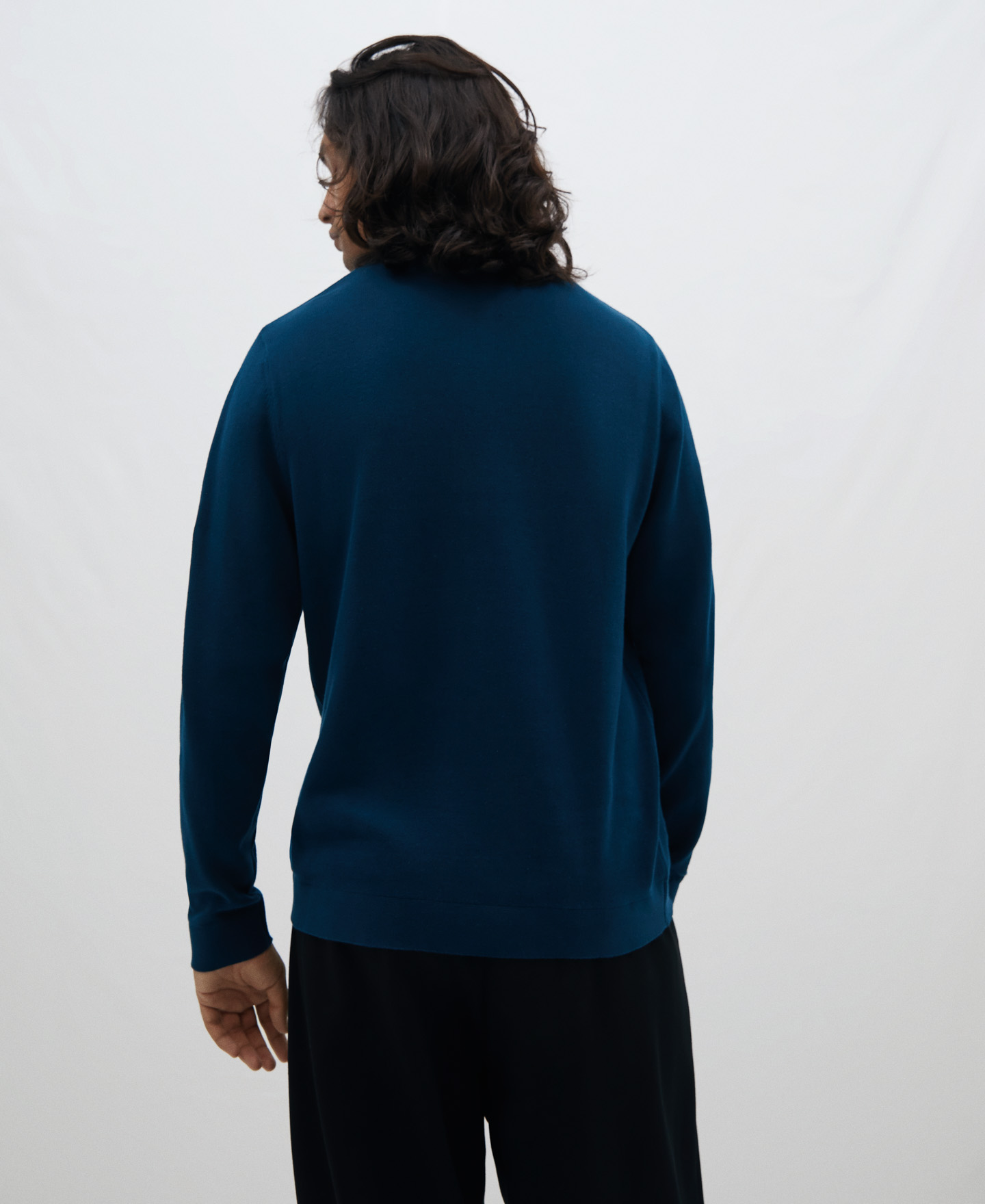Long sleeve cotton polo shirt image number 2
