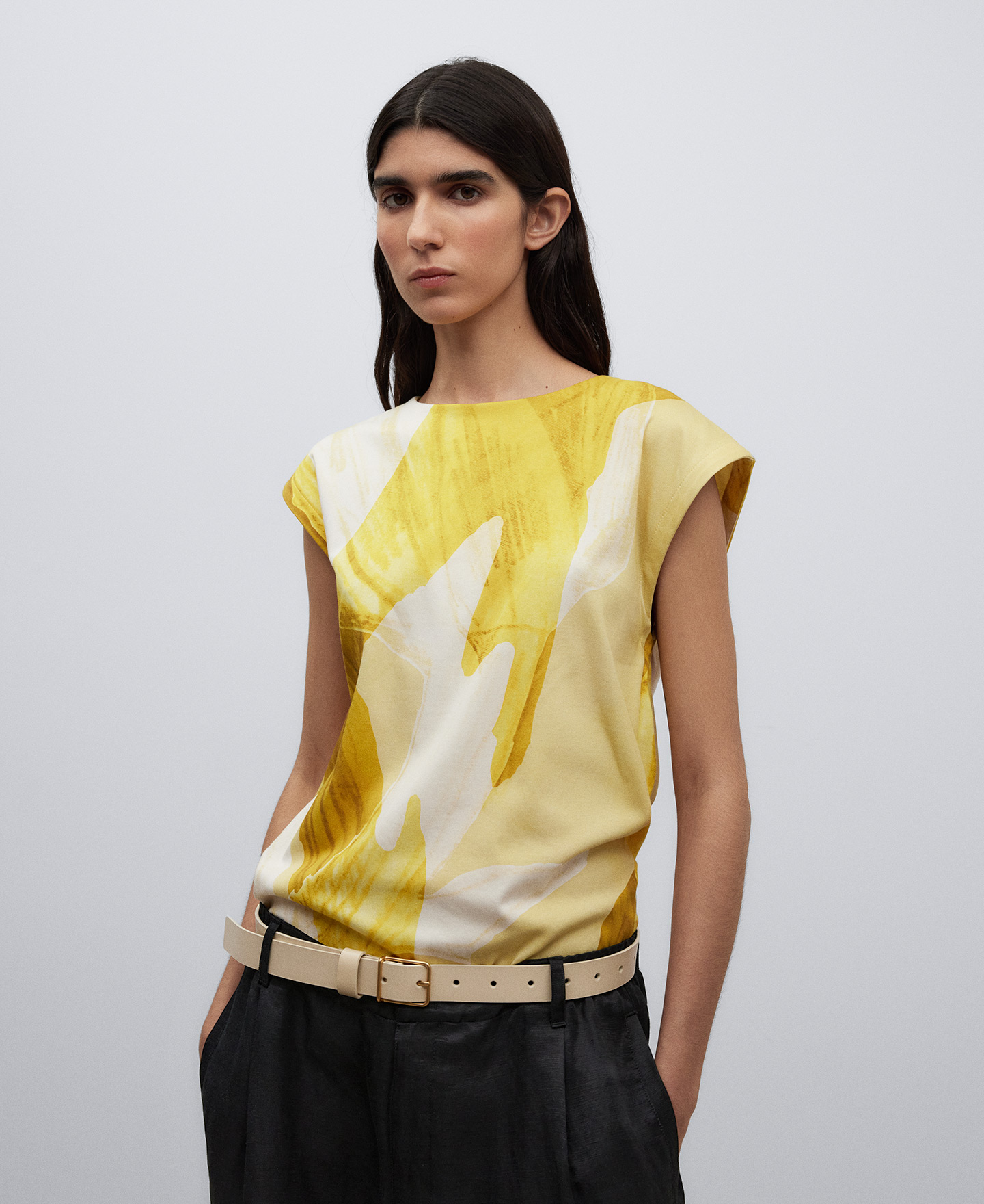Japanese sleeve printed T-shirt woman image number 0