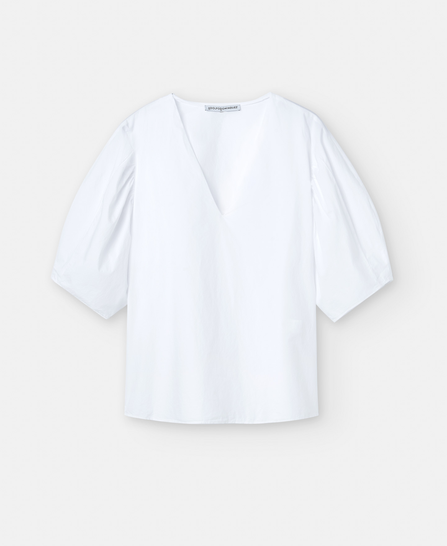 Puffed sleeve blouse in cotton image number 4