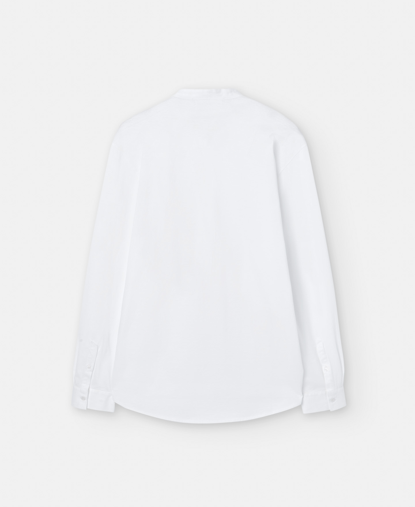 Cotton mandarin collar shirt image number 5