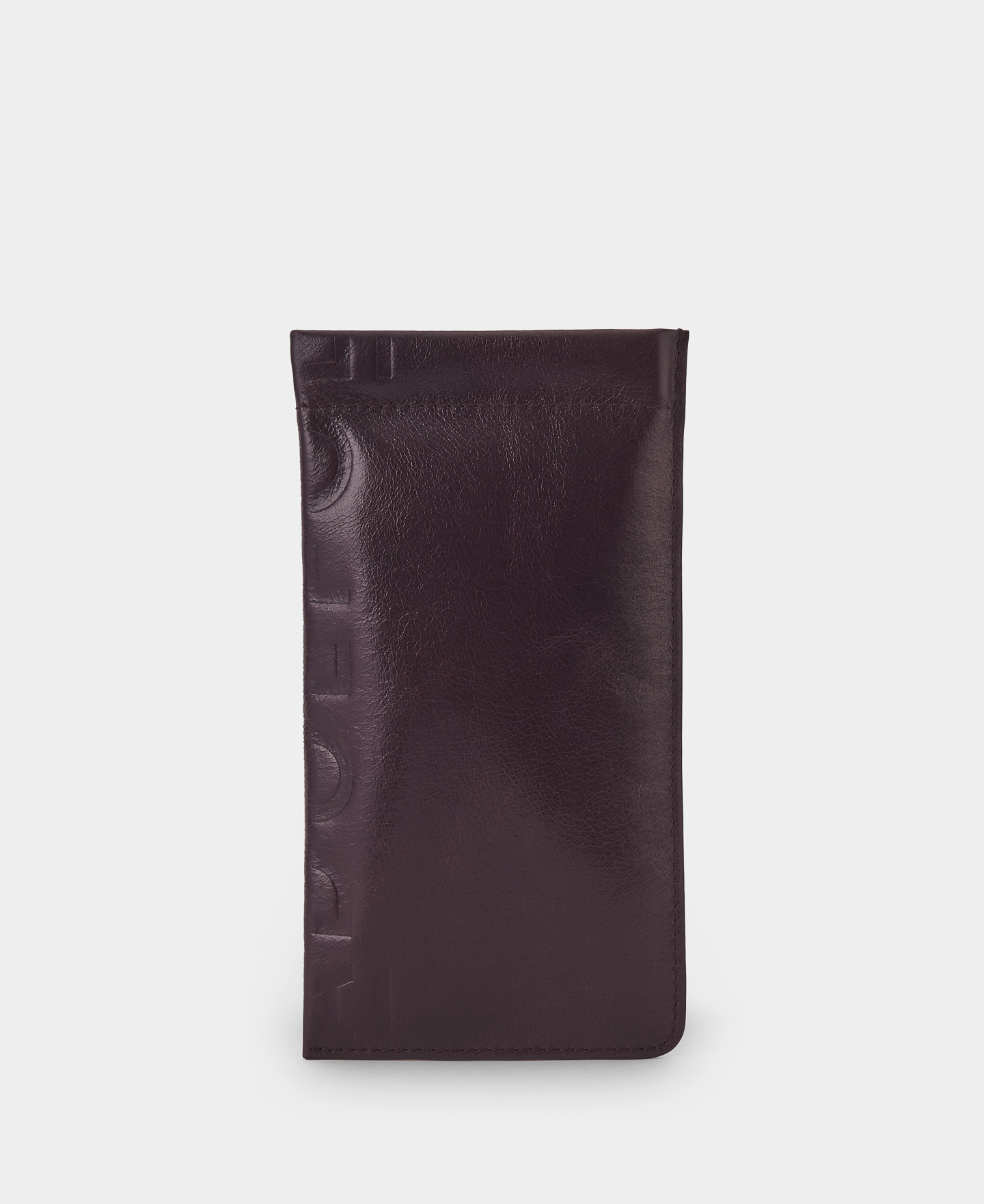 Grained leather glasses case image number 0