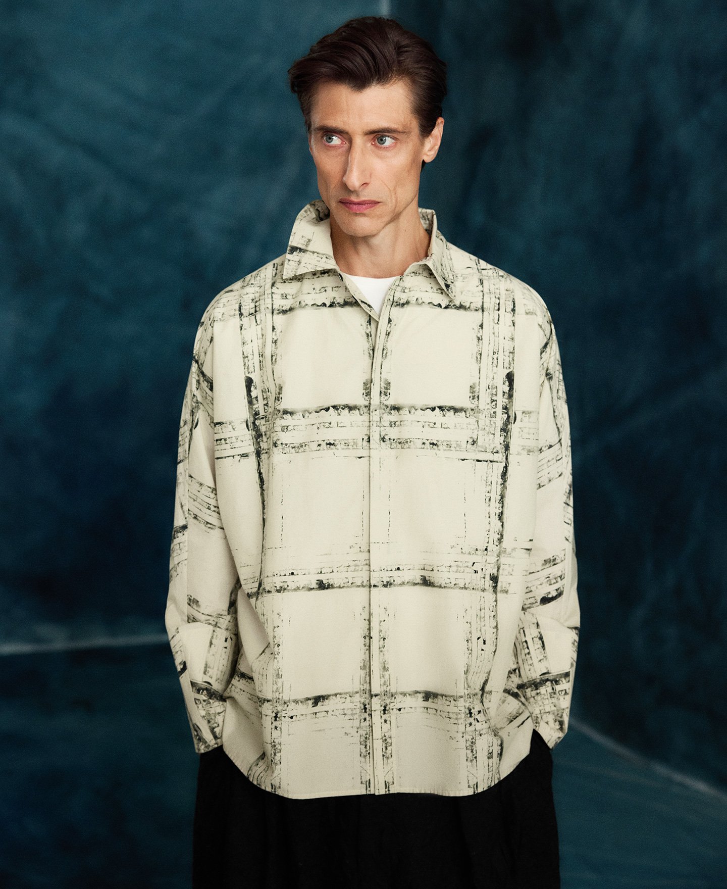 Oversize printed shirt woman image number 0