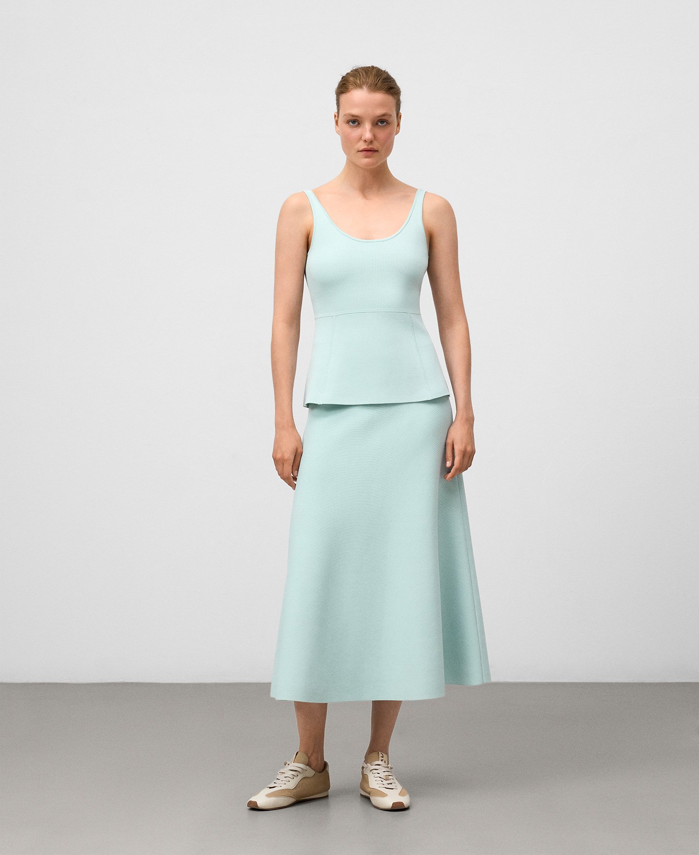 Top peplum punto mujer image number 1