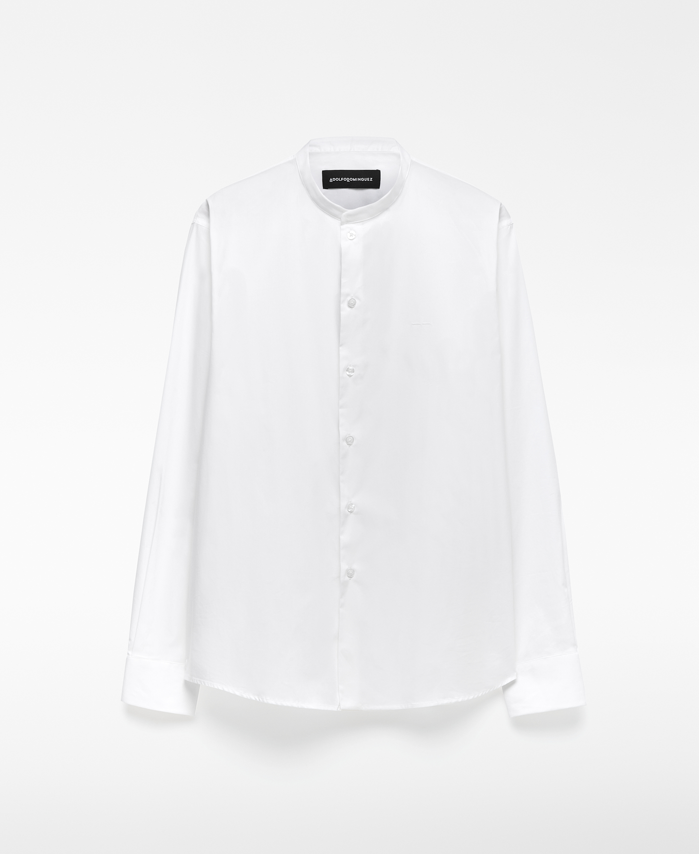 Regular fit Mandarin collar shirt man image number 4