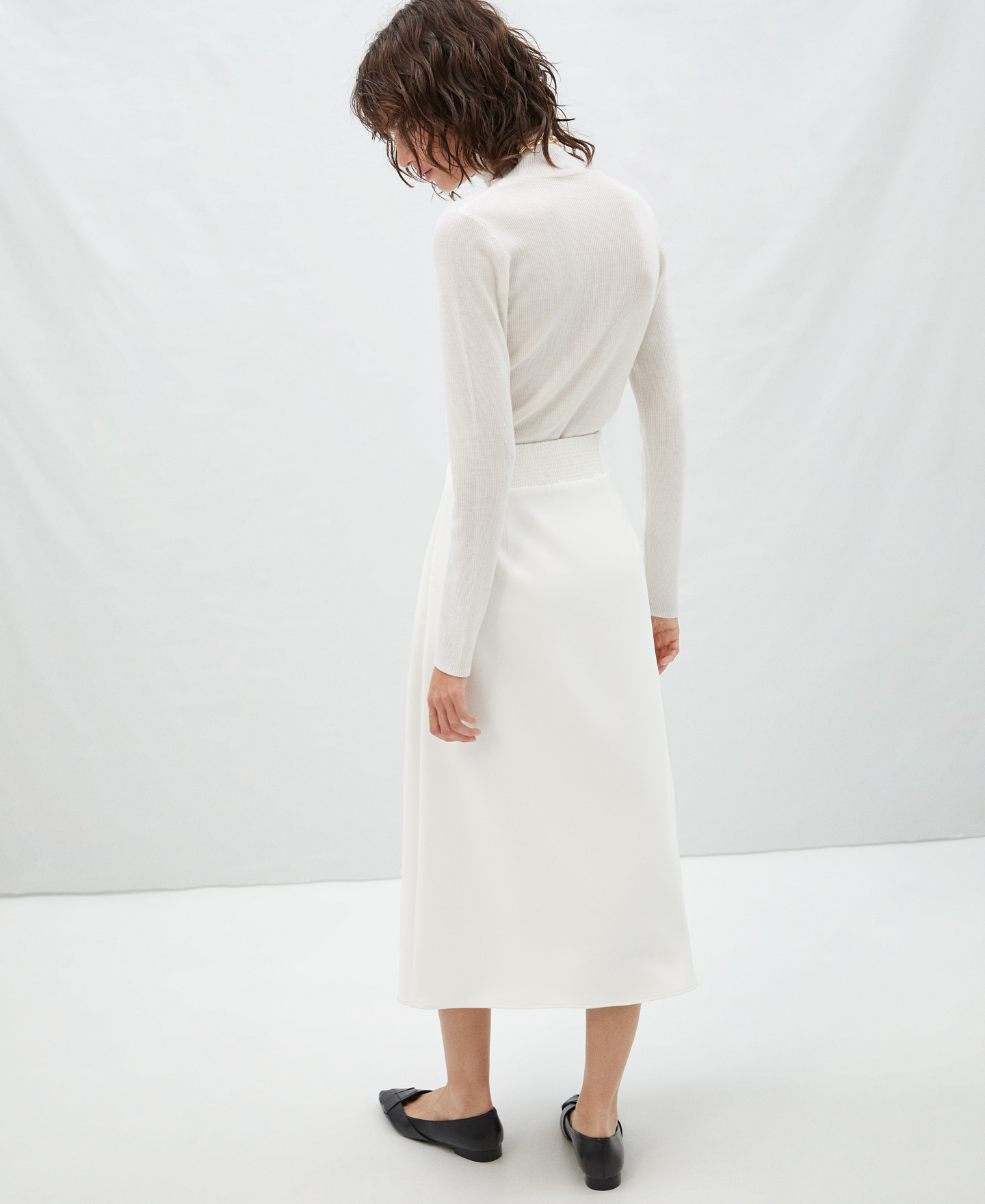 Flared skirt with side slit image number 2
