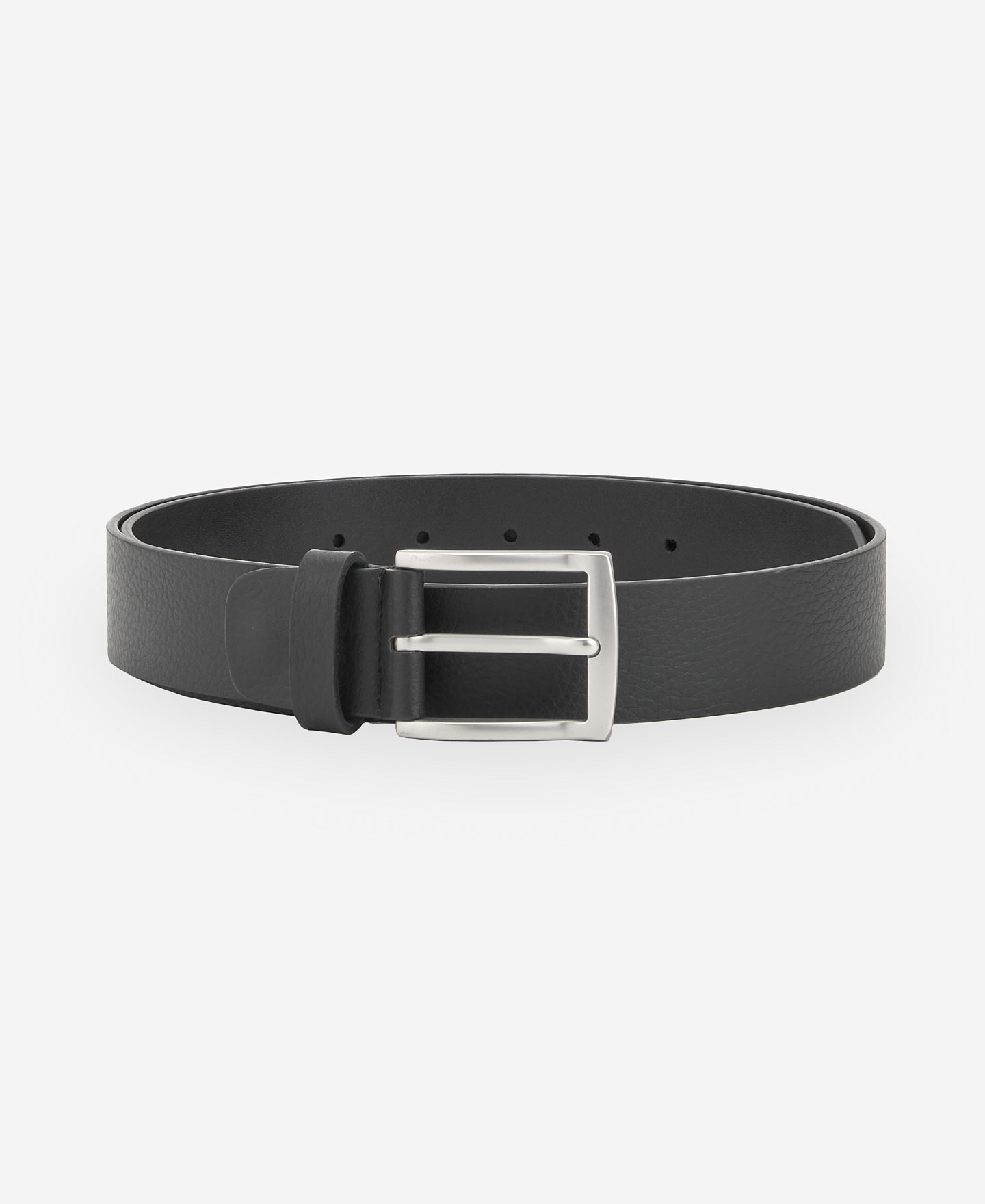 Black leather belt image number 0