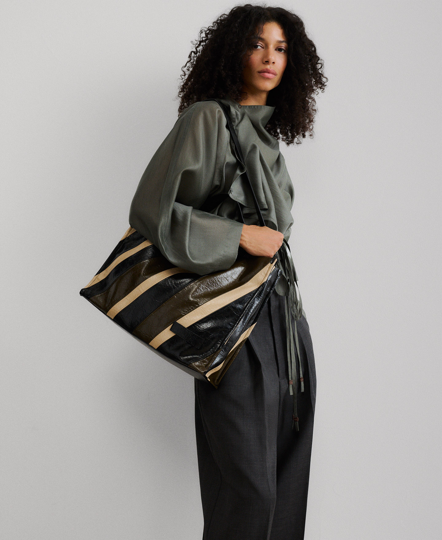 Patchwork maxi shopper bag image number 5