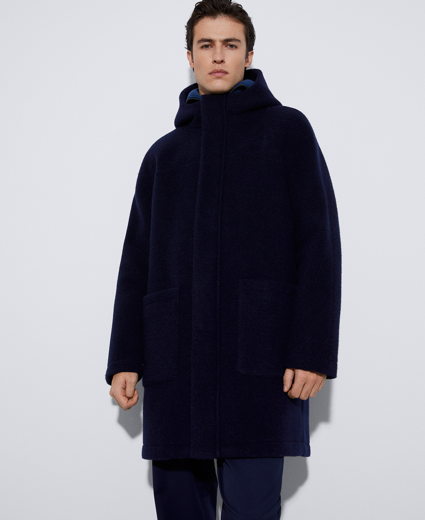 Nautical jacket in nylon and merino wool image number 0