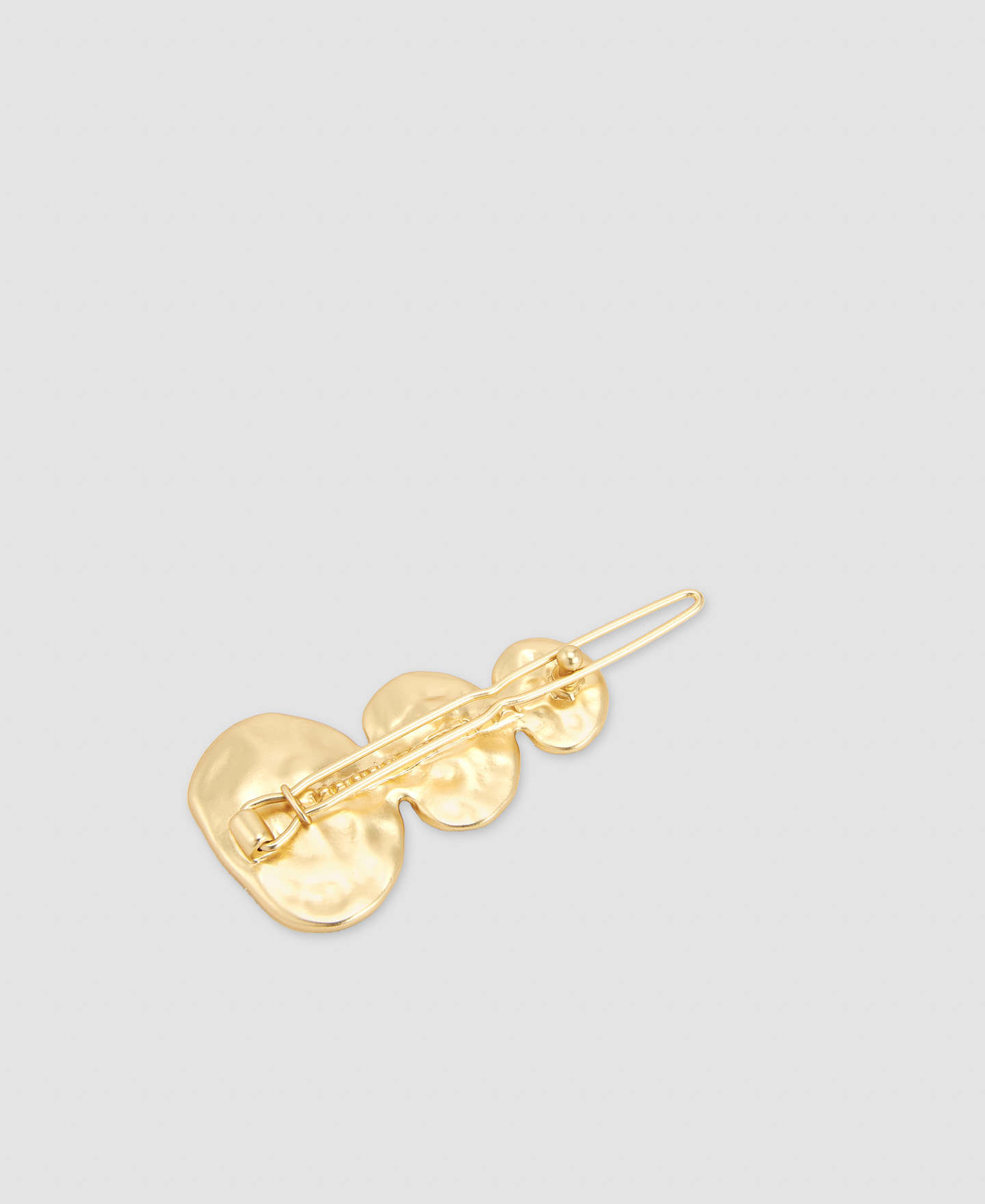 Zinc and iron Button hair clip image number 1