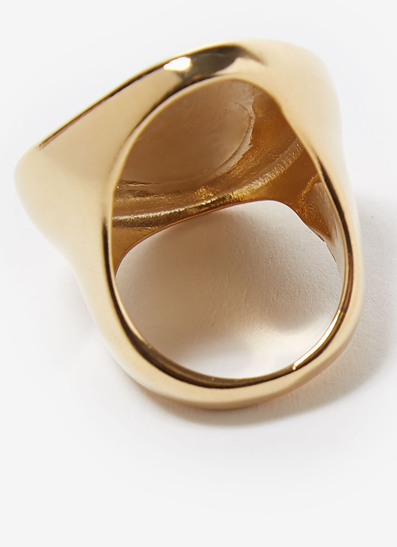 Anillo con aplique de efecto piel image number 2