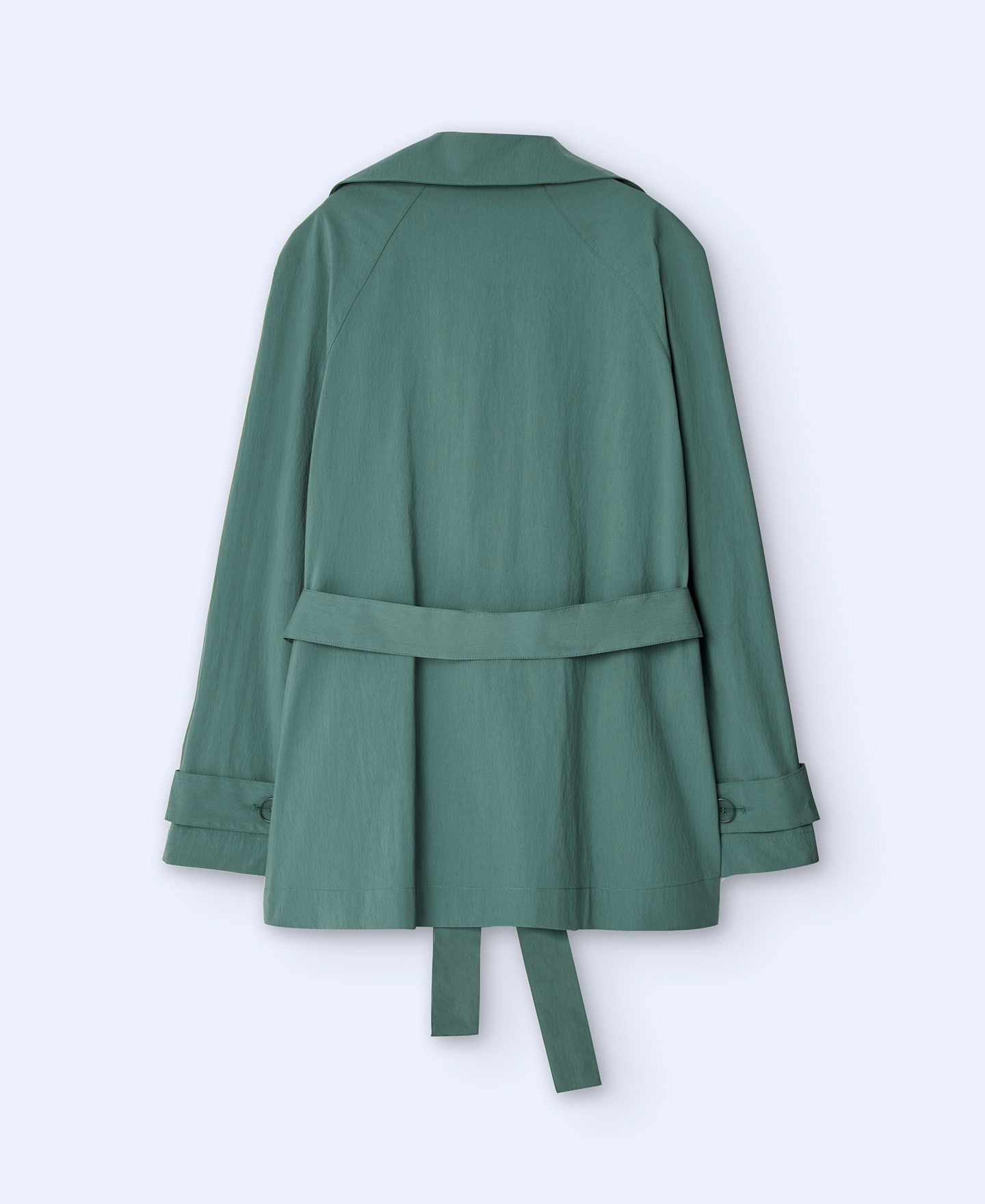 Cotton and nylon short trench coat image number 5