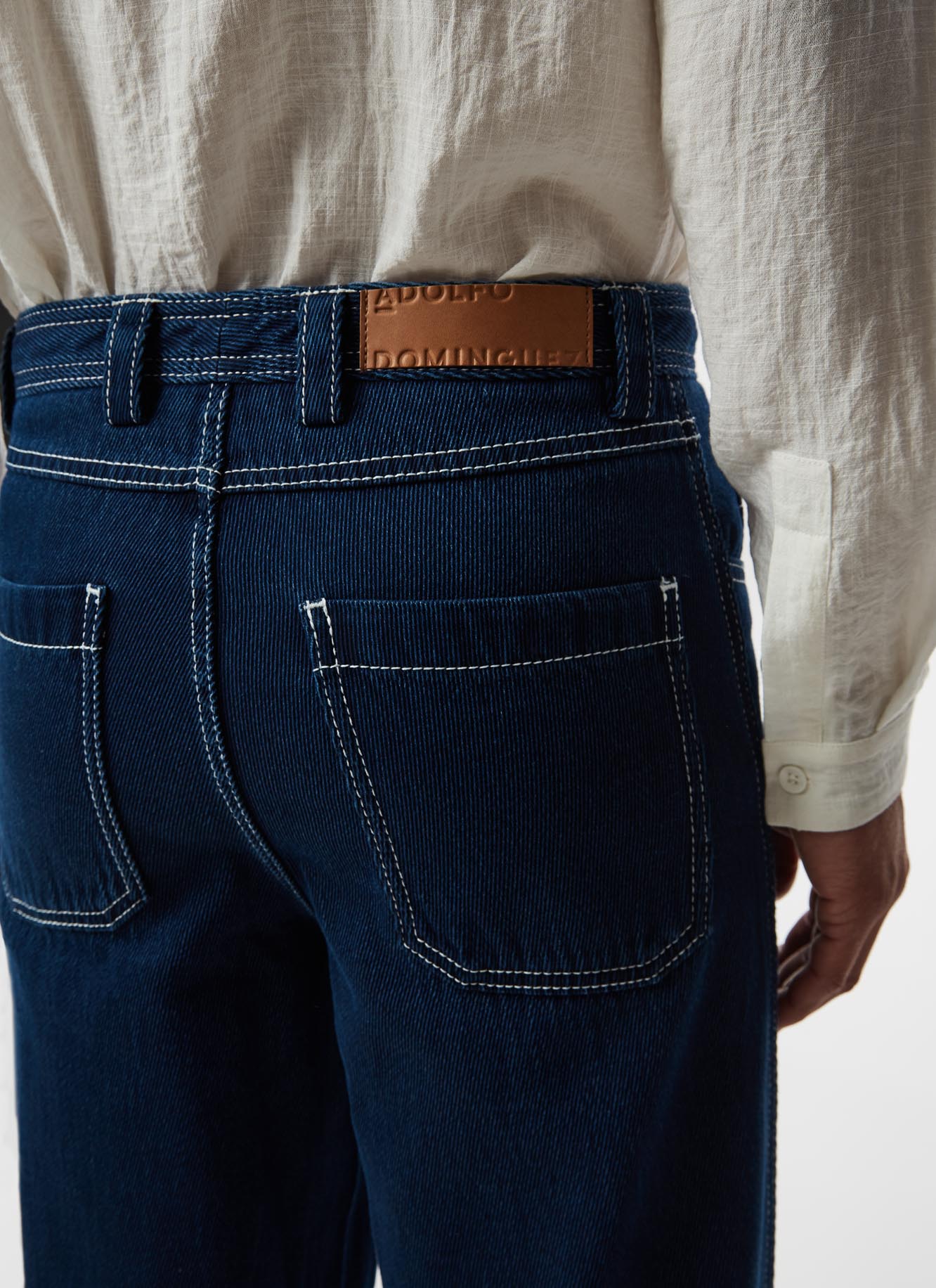 Pantalón vaquero en twill índigo lavado image number 1