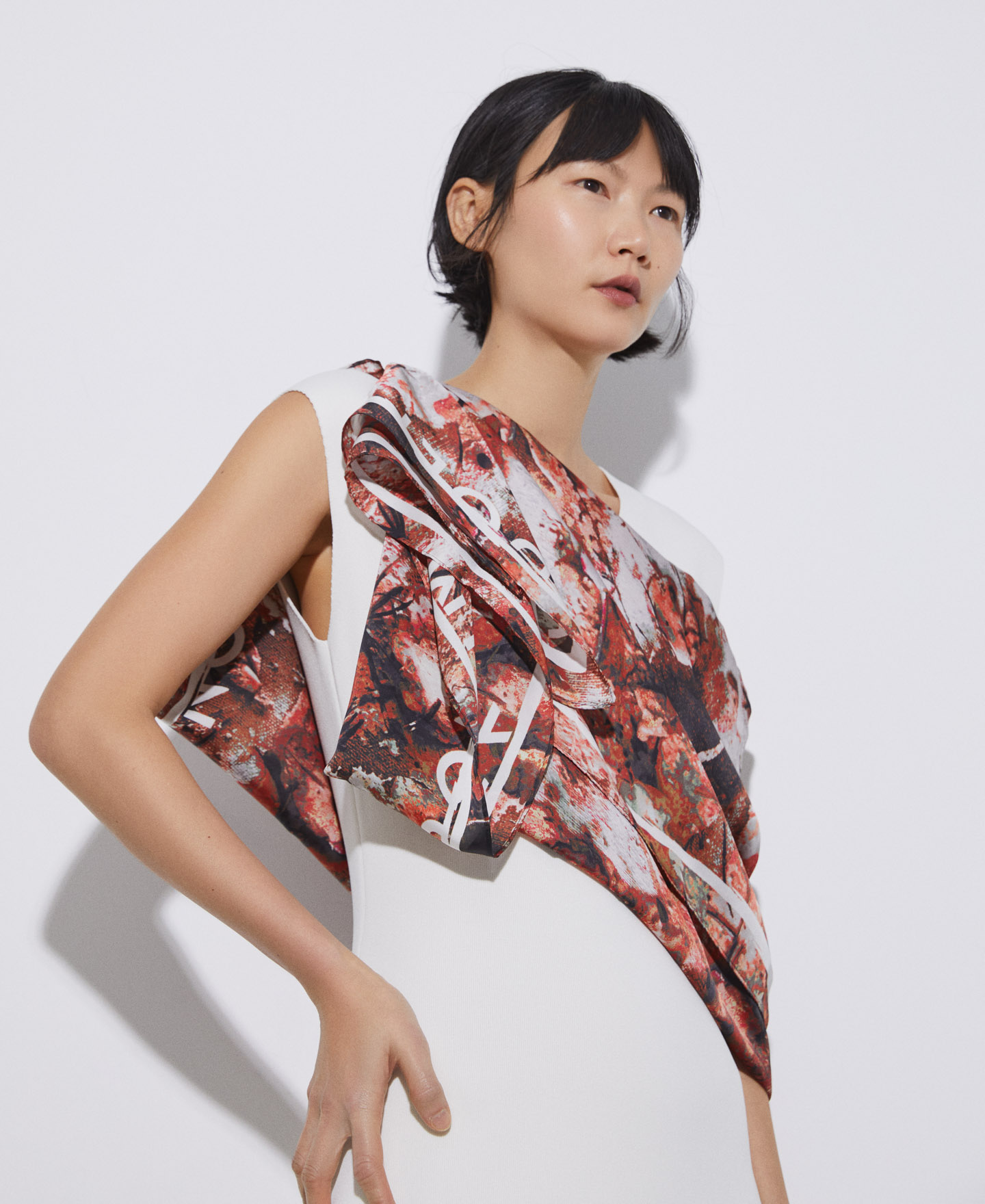 Floral square scarf image number 3