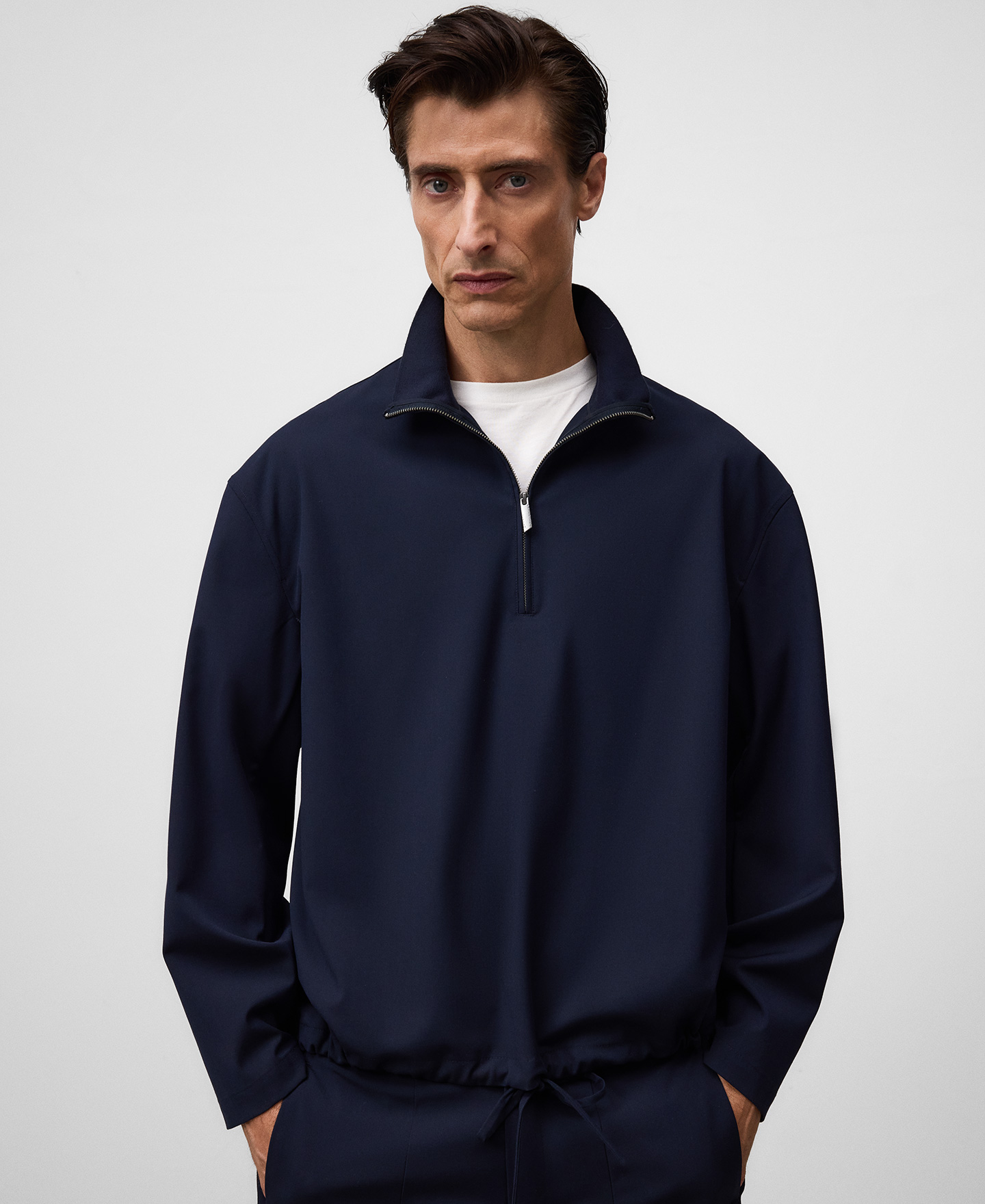 Zipped relaxed fit shirt man image number 0