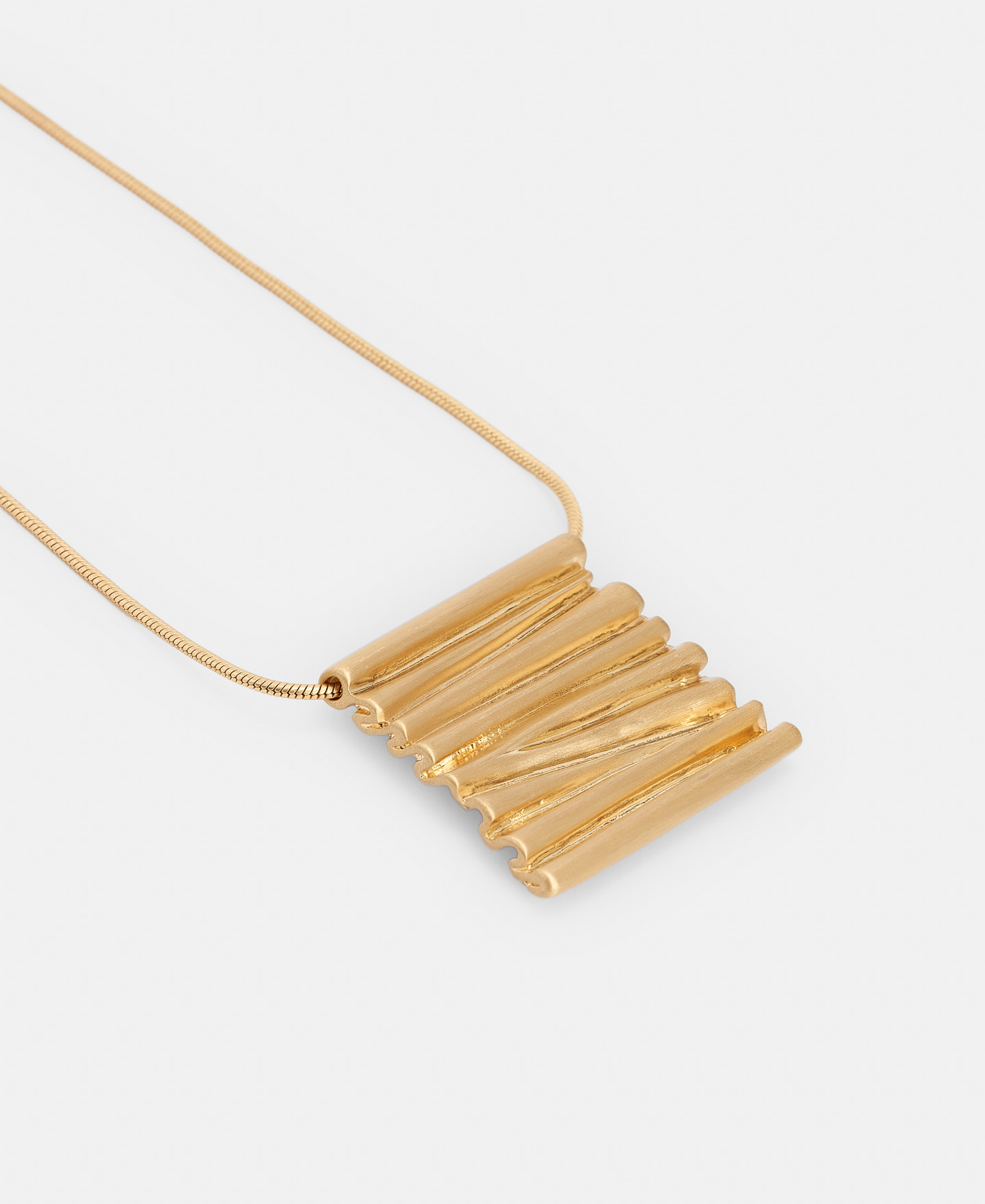 Zinc pleated shape pendant image number 3