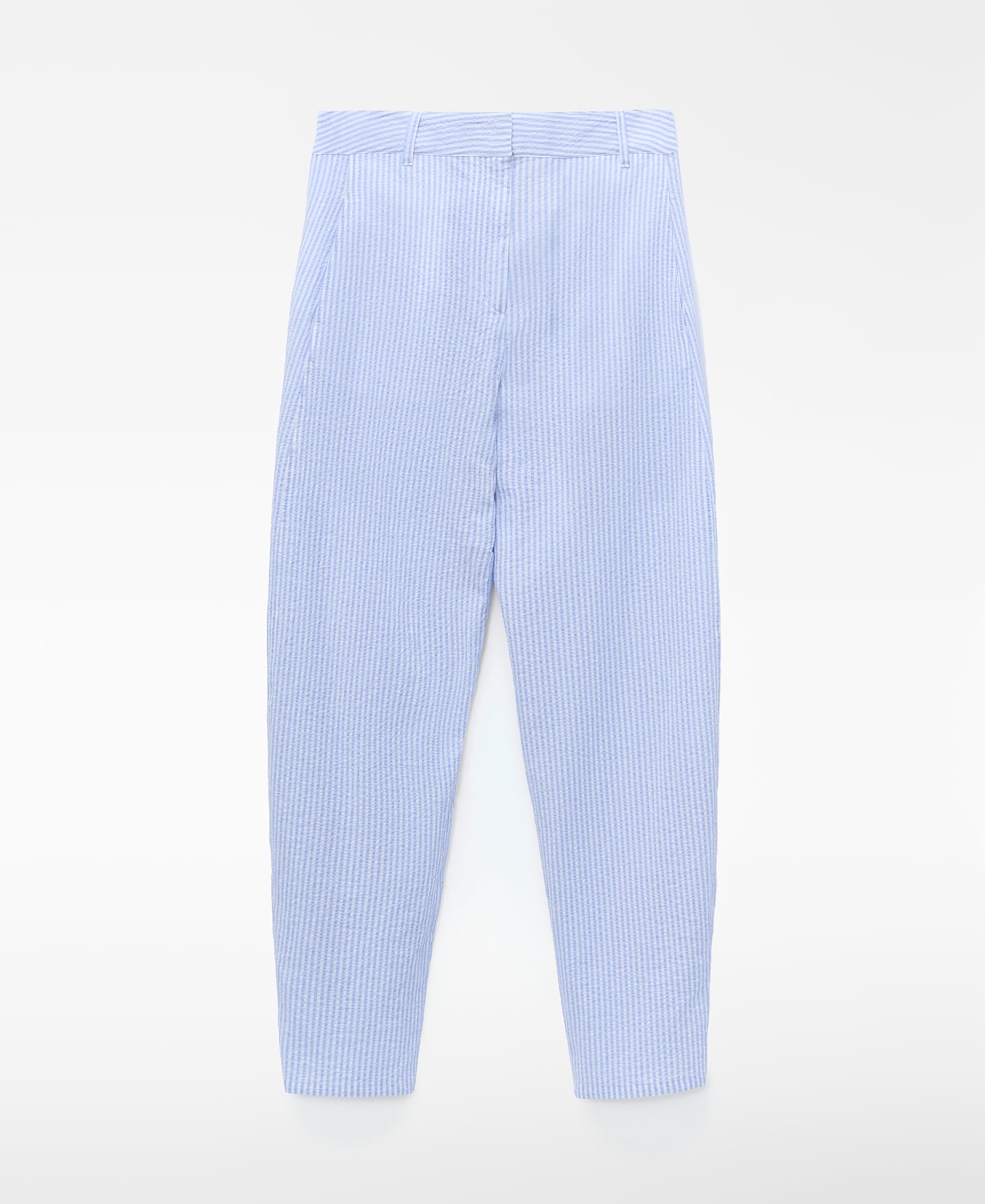 Pantal&oacute;n barrel fit rayas seersucker image number 4