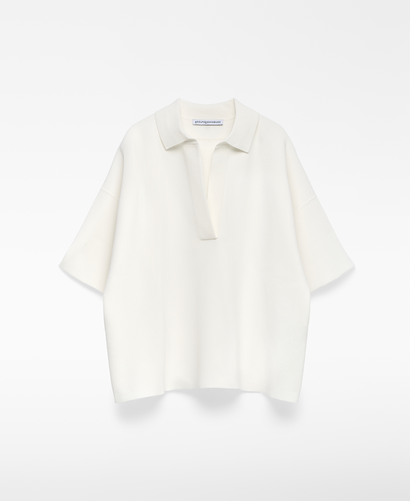 Knit short sleeve polo shirt woman image number 4