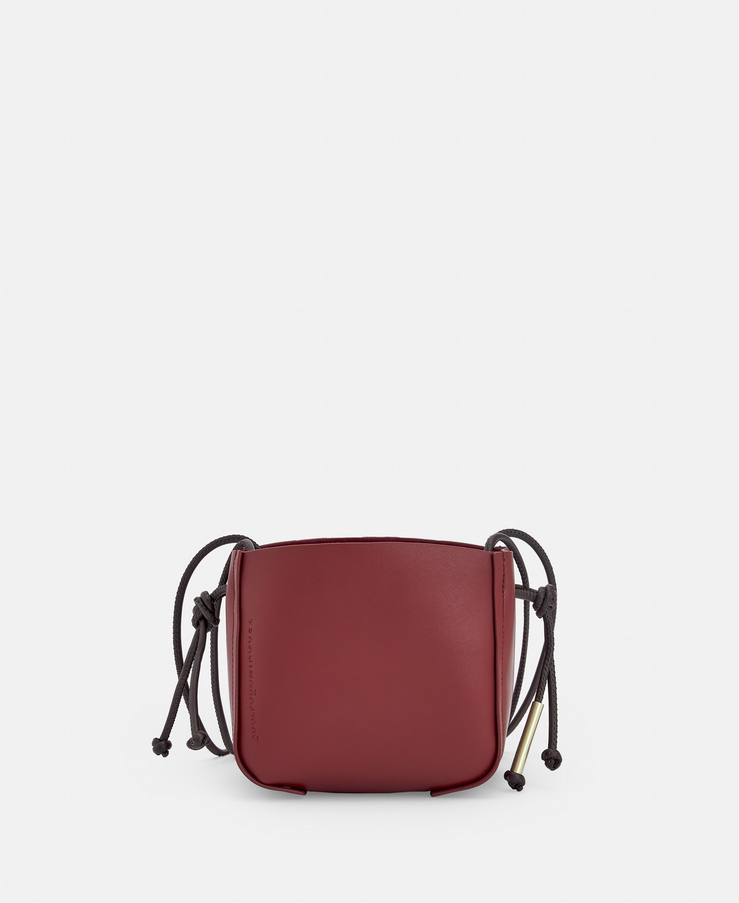 Responsible leather mini bucket bag image number 0