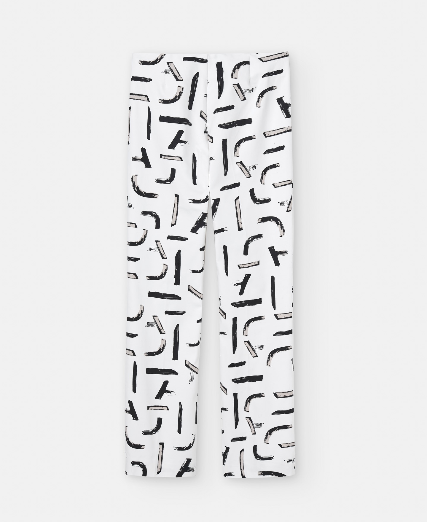 Straight printed trousers image number 5