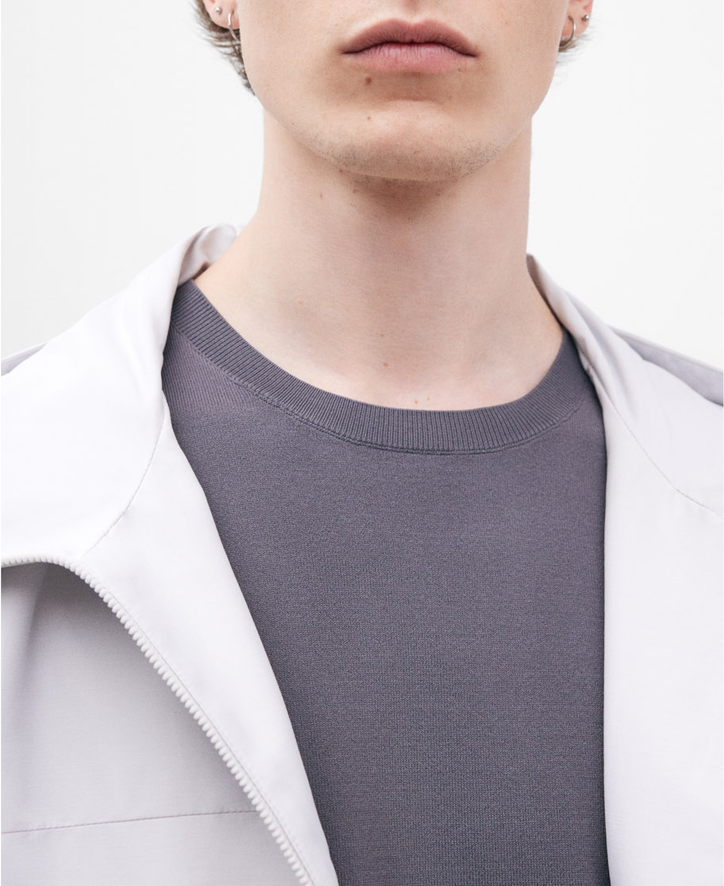 Cotton and nylon hooded jacket image number 3