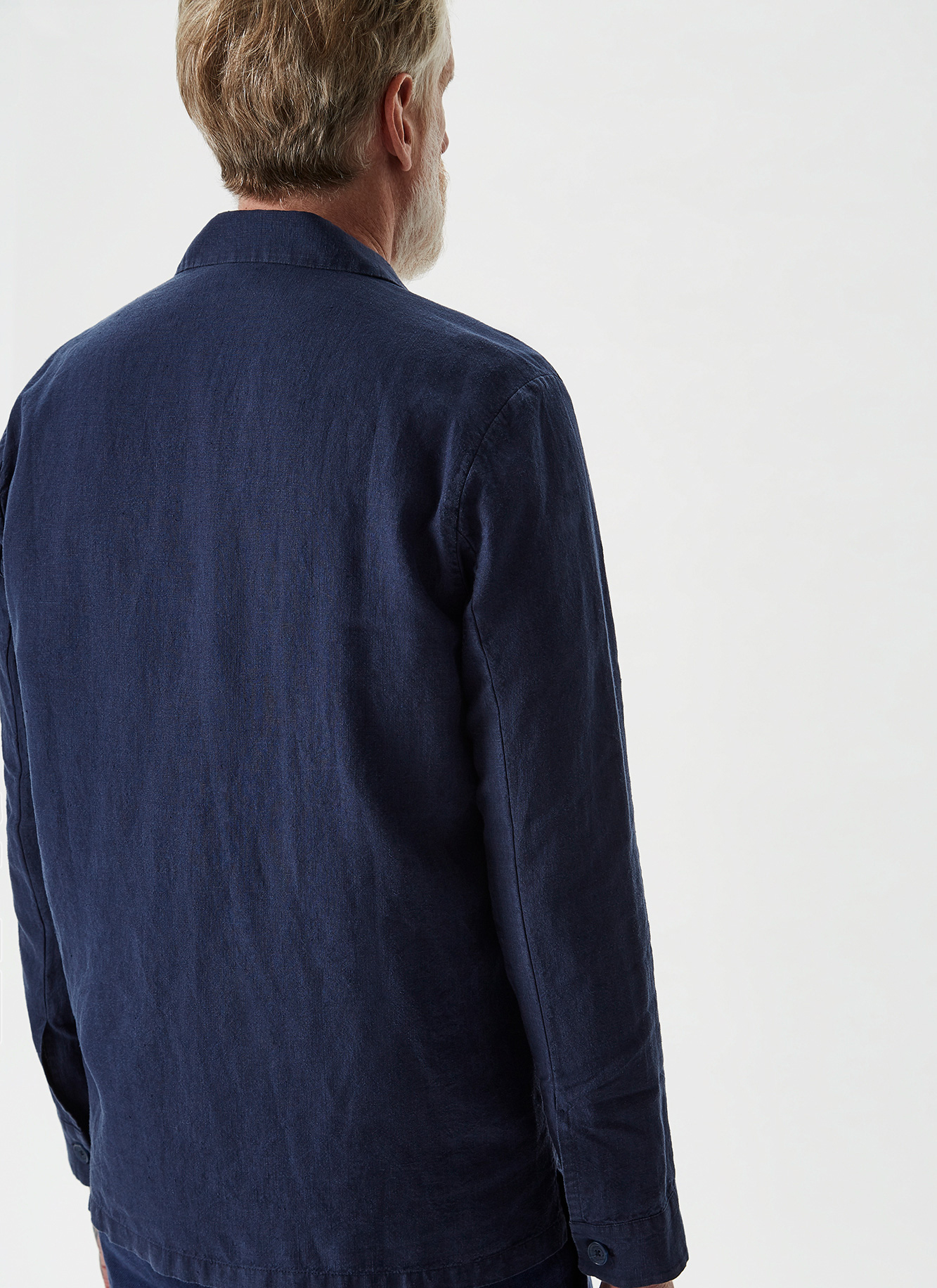 Linen overshirt with chest pockets image number 1