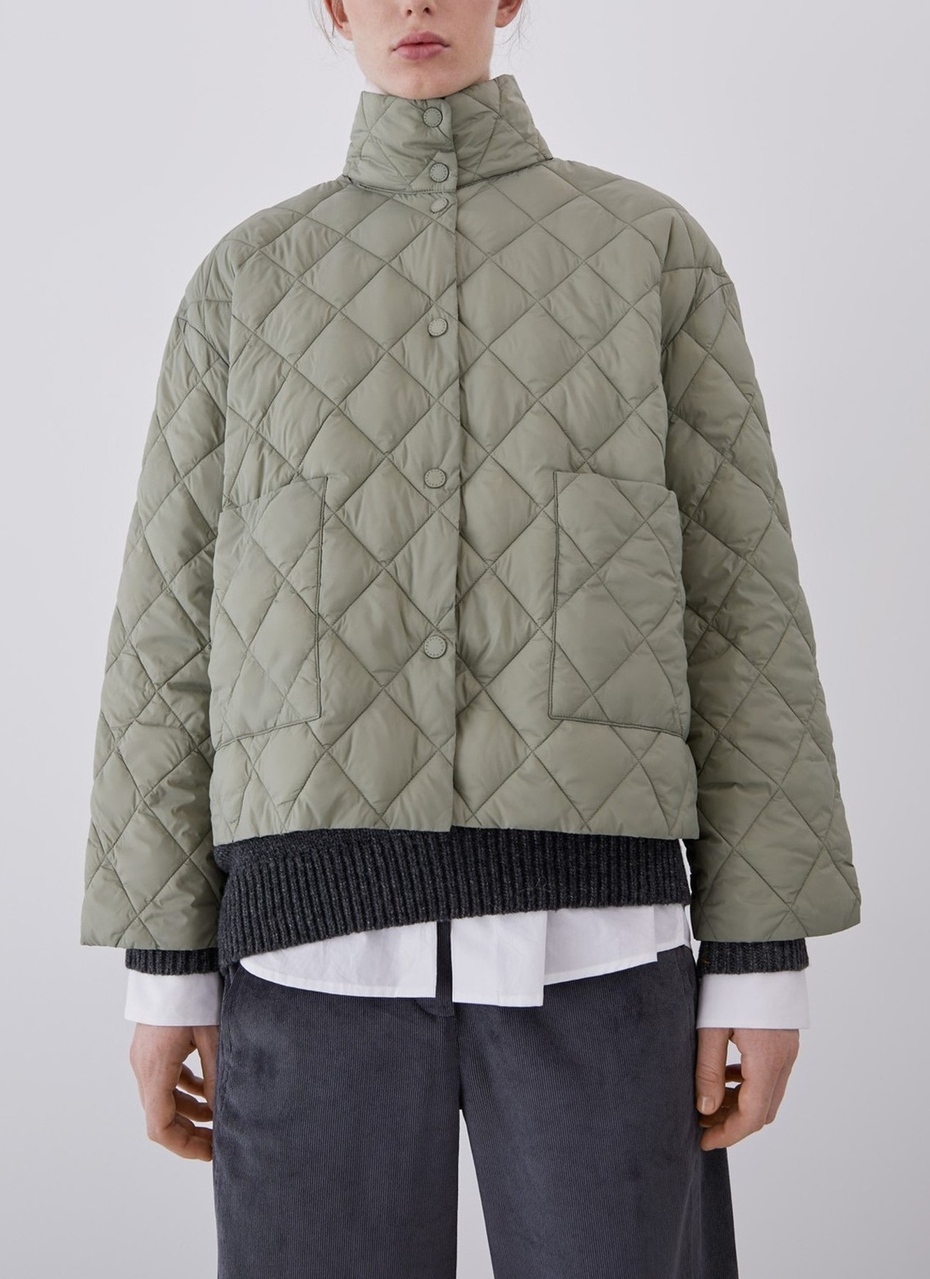 Nylon puffer with rhombus image number 0