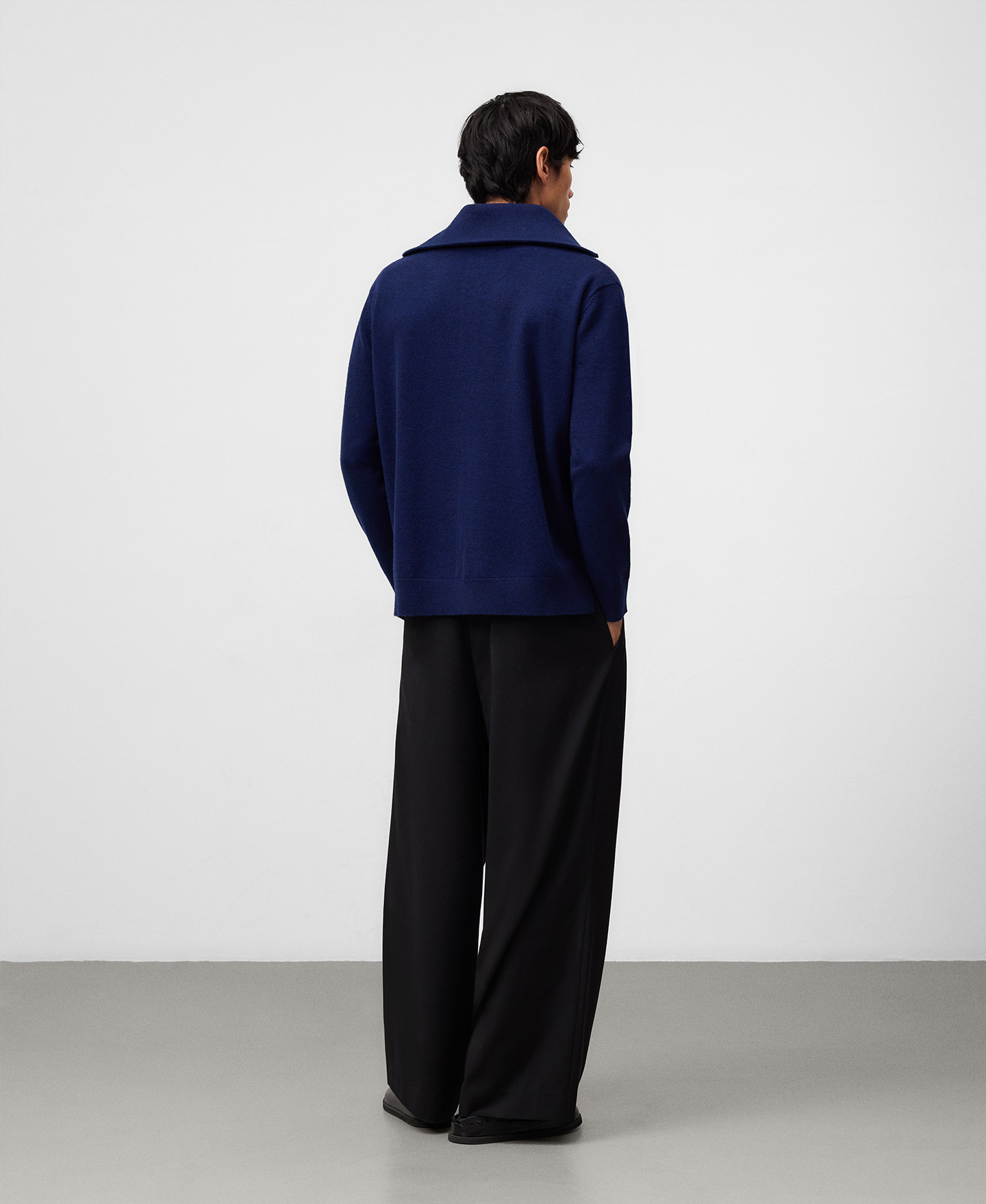 Jersey punto cuello cremallera hombre image number 2