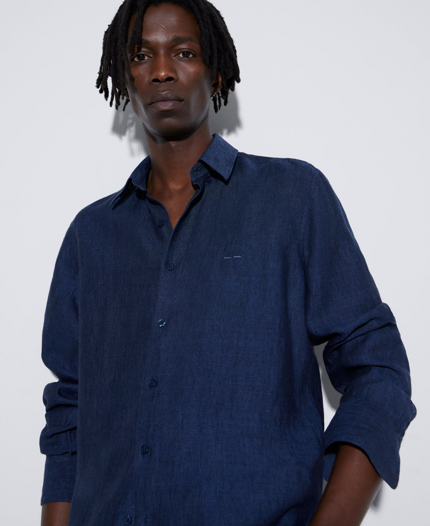 Long sleeve linen shirt image number 3