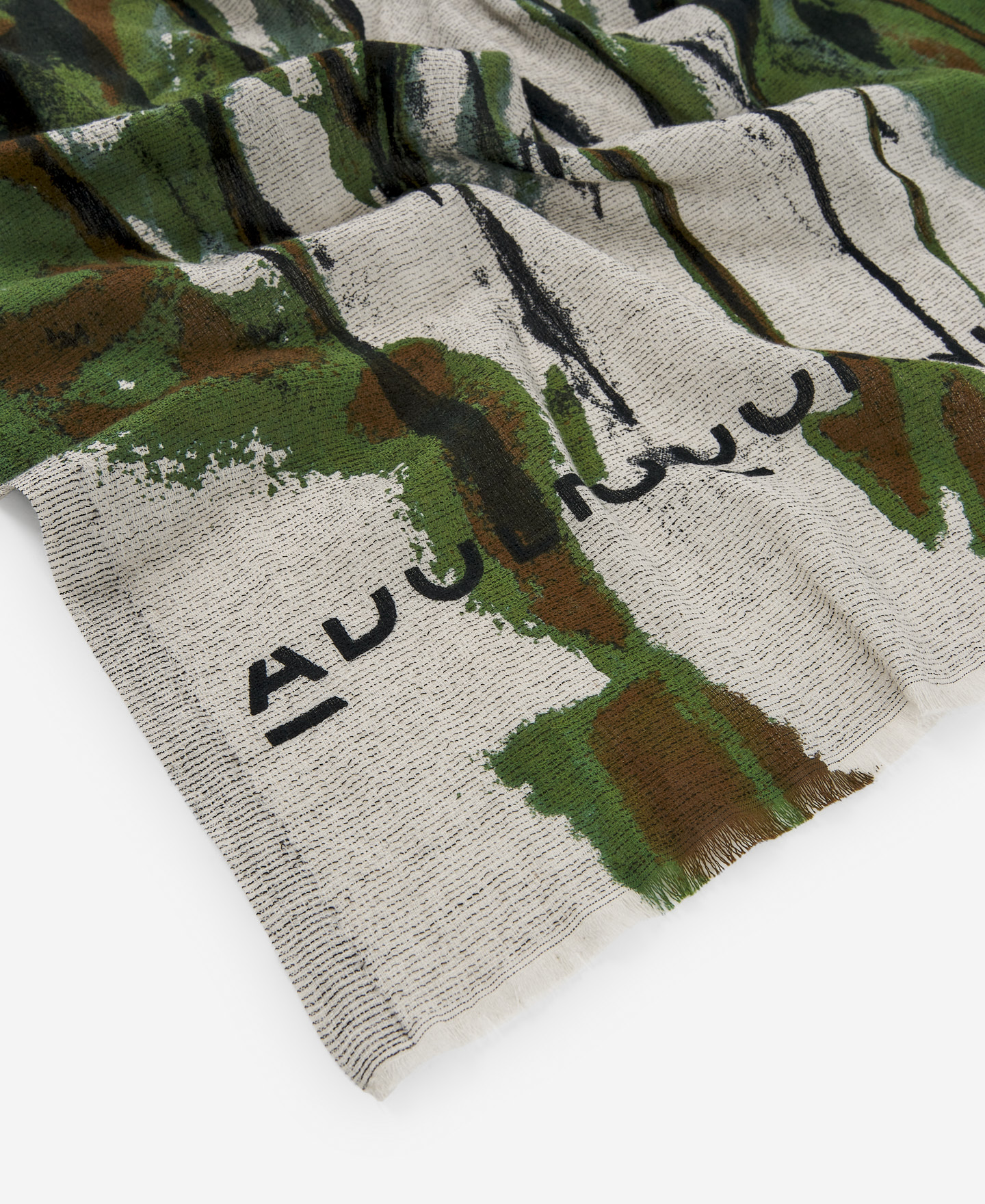 Organic cotton melange shawl woman image number 2