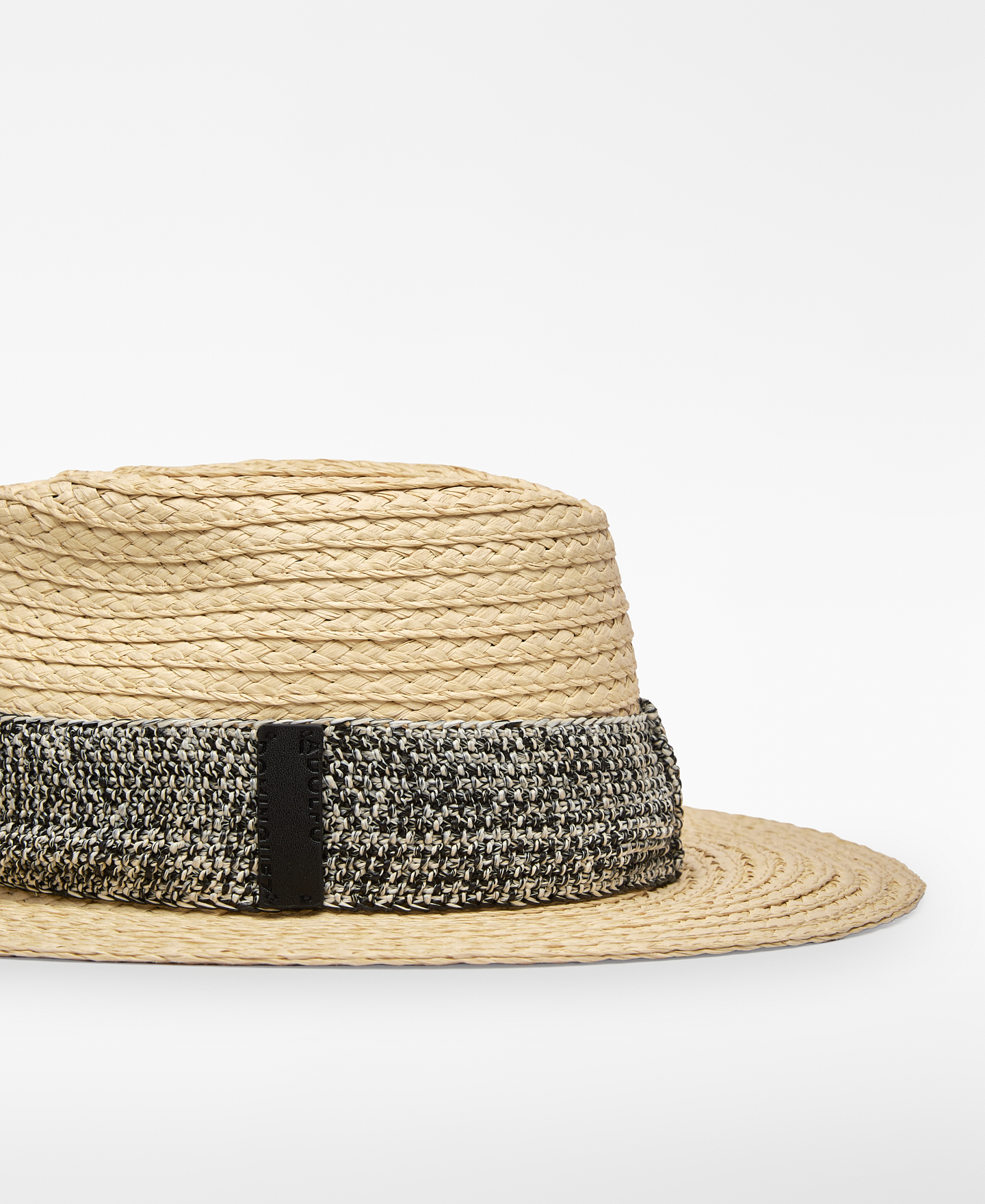 Two-tone raffia texture hat image number 1
