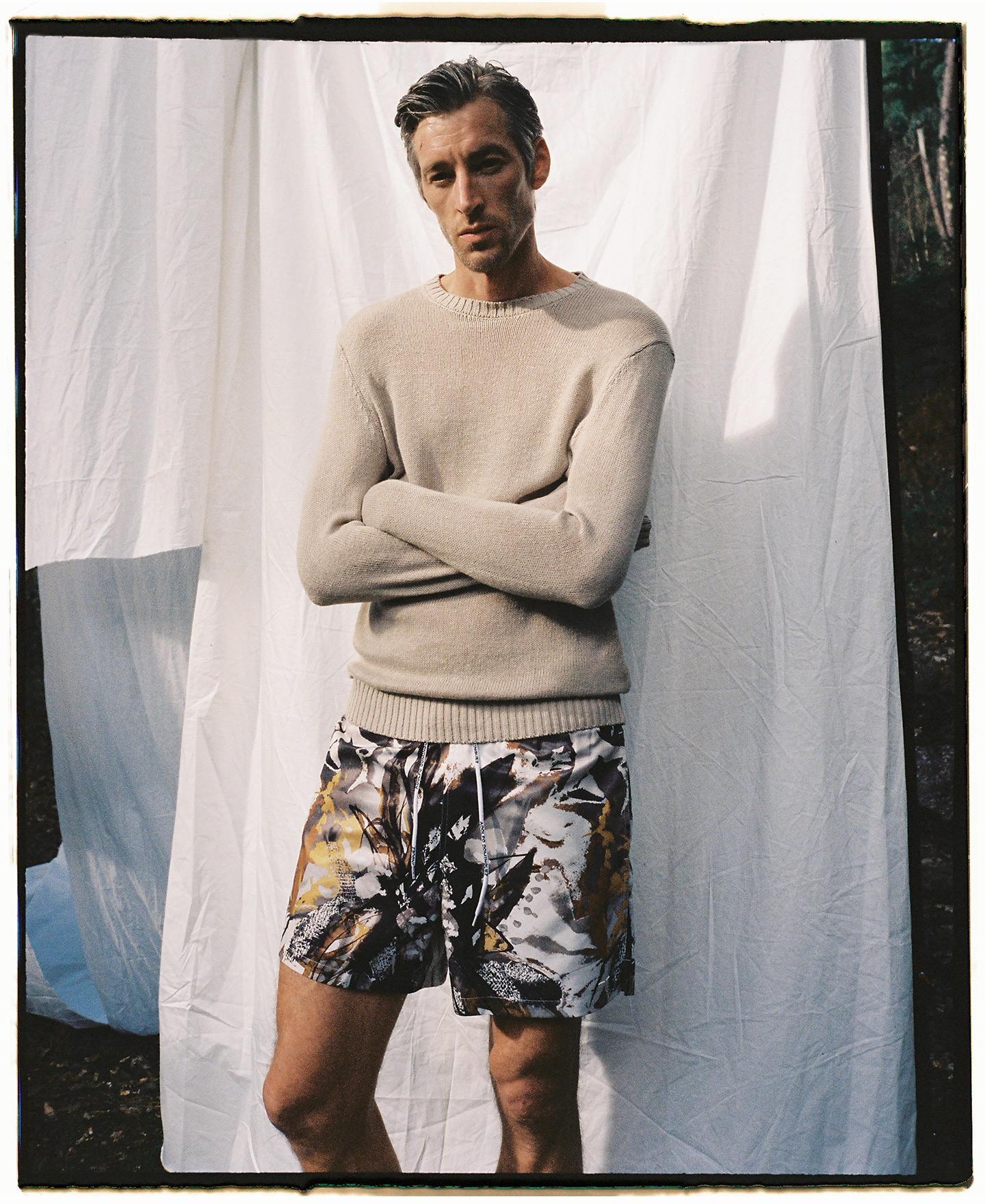 Flower print swim shorts image number 1
