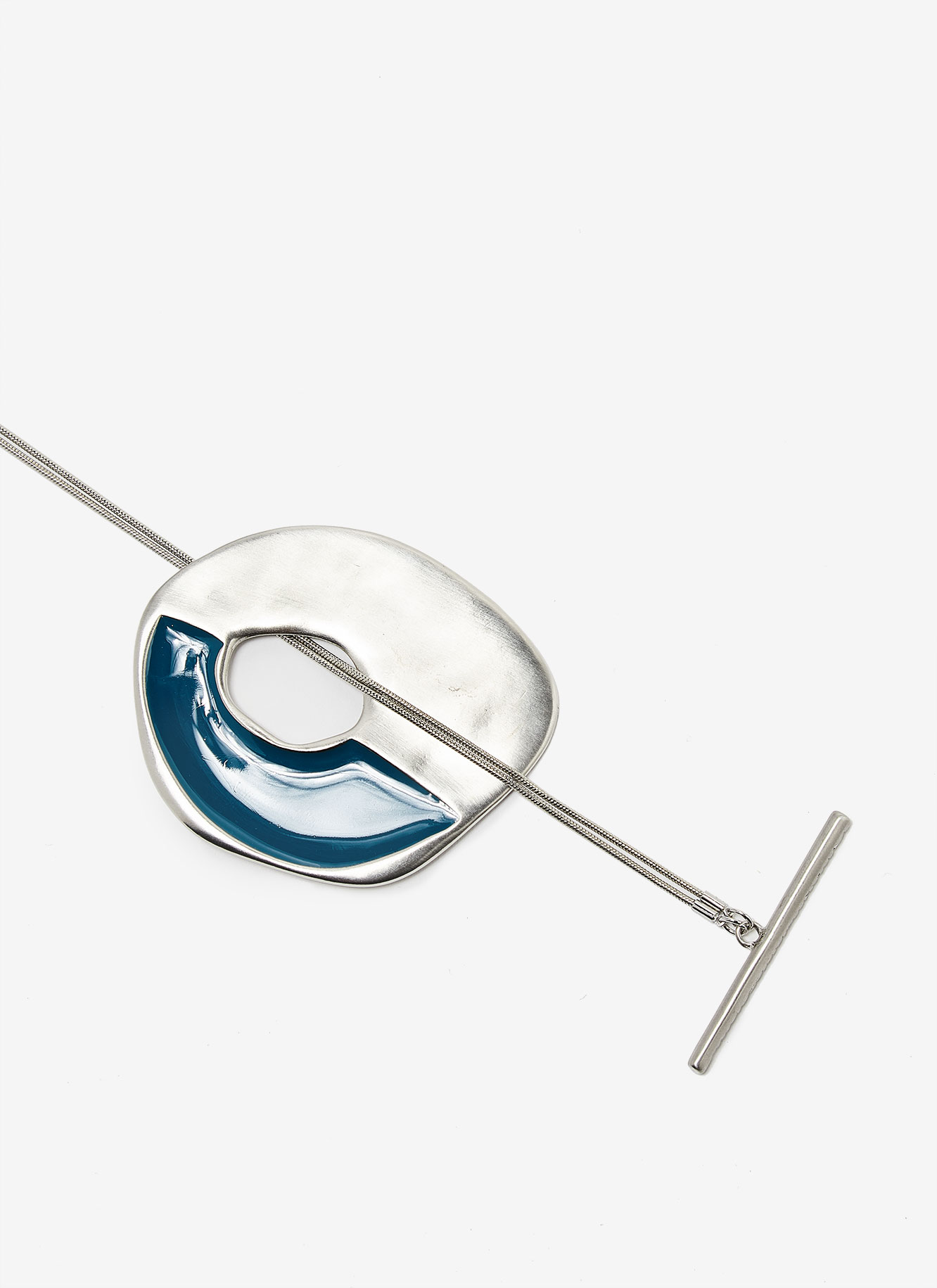 Long metal and resin necklace image number 2