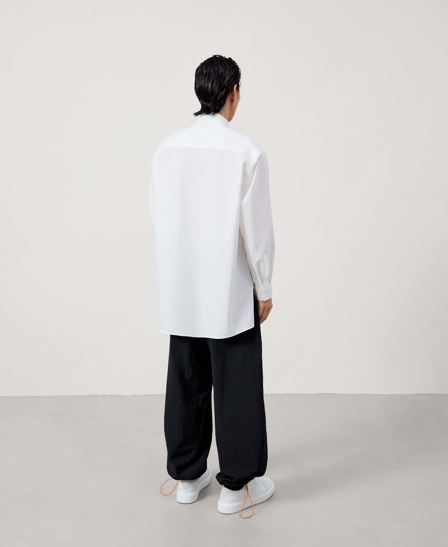 Cotton front placket shirt image number 2