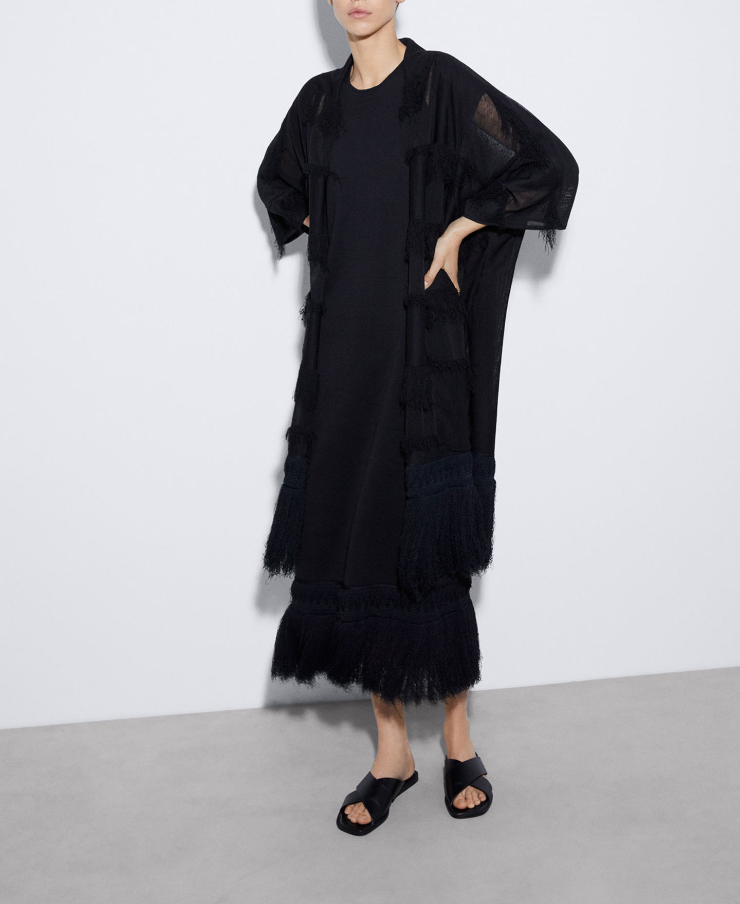 Fringed kimono jacket image number 1