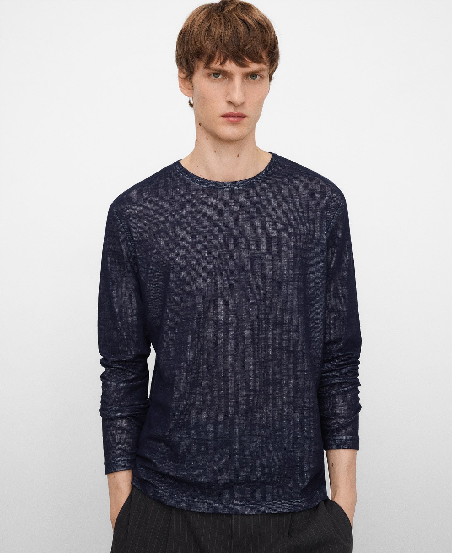 Camiseta manga larga doble tejido image number 0