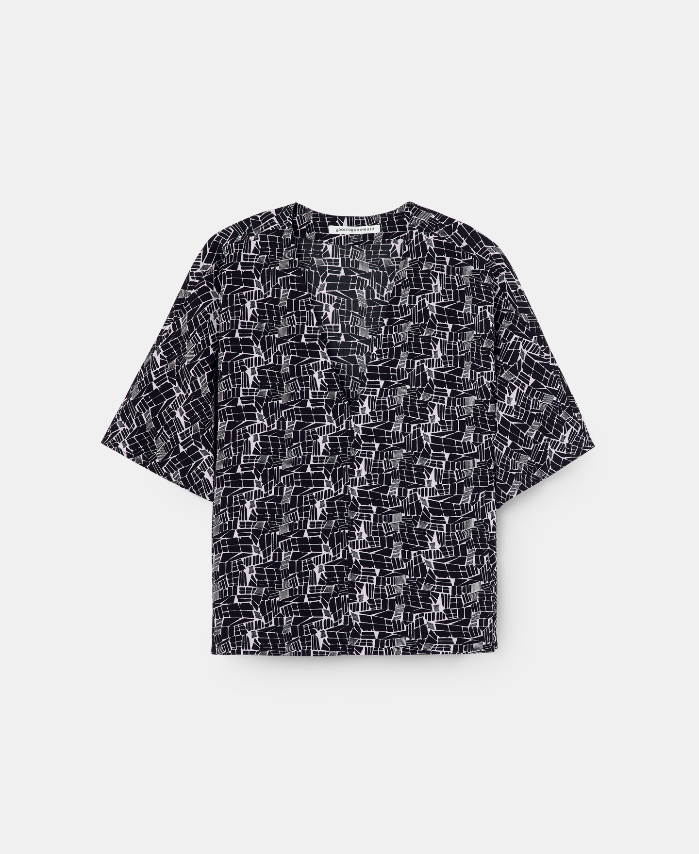 V-neck printed top image number 4