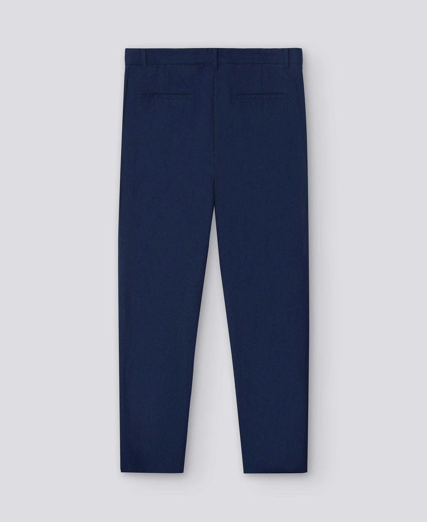 Pantalón en lino y algodón azul hombre image number 5