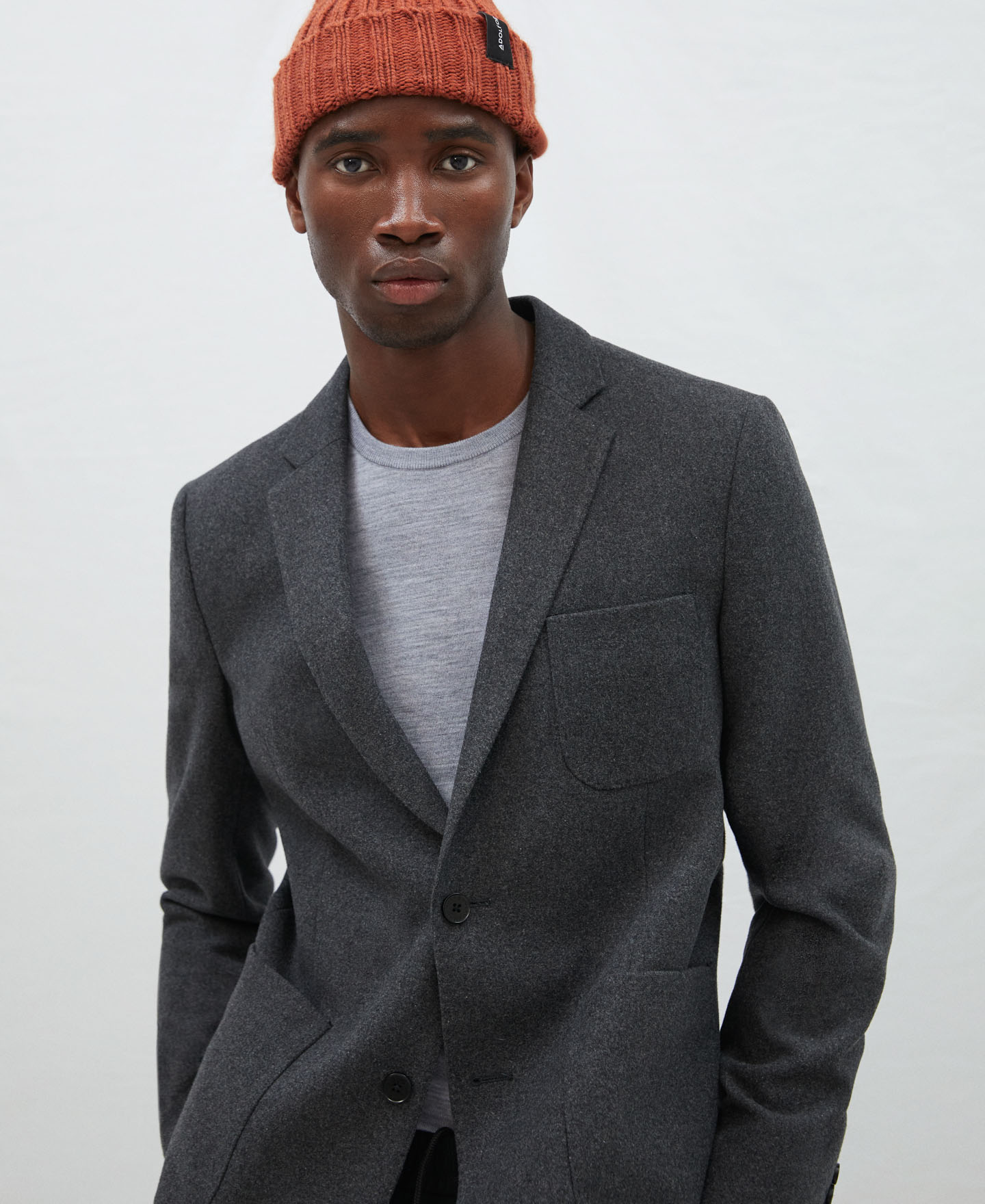 Blazer poches plaquées en flanelle image number 3